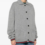 Cardigan L/S POLO/NK CRDGN URBAN GREY/MC 848257 XKE92 1084 1084 GUCCI