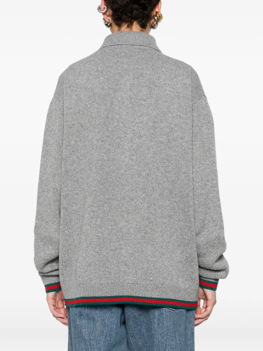 Cardigan L/S POLO/NK CRDGN URBAN GREY/MC 848257 XKE92 1084 1084 GUCCI