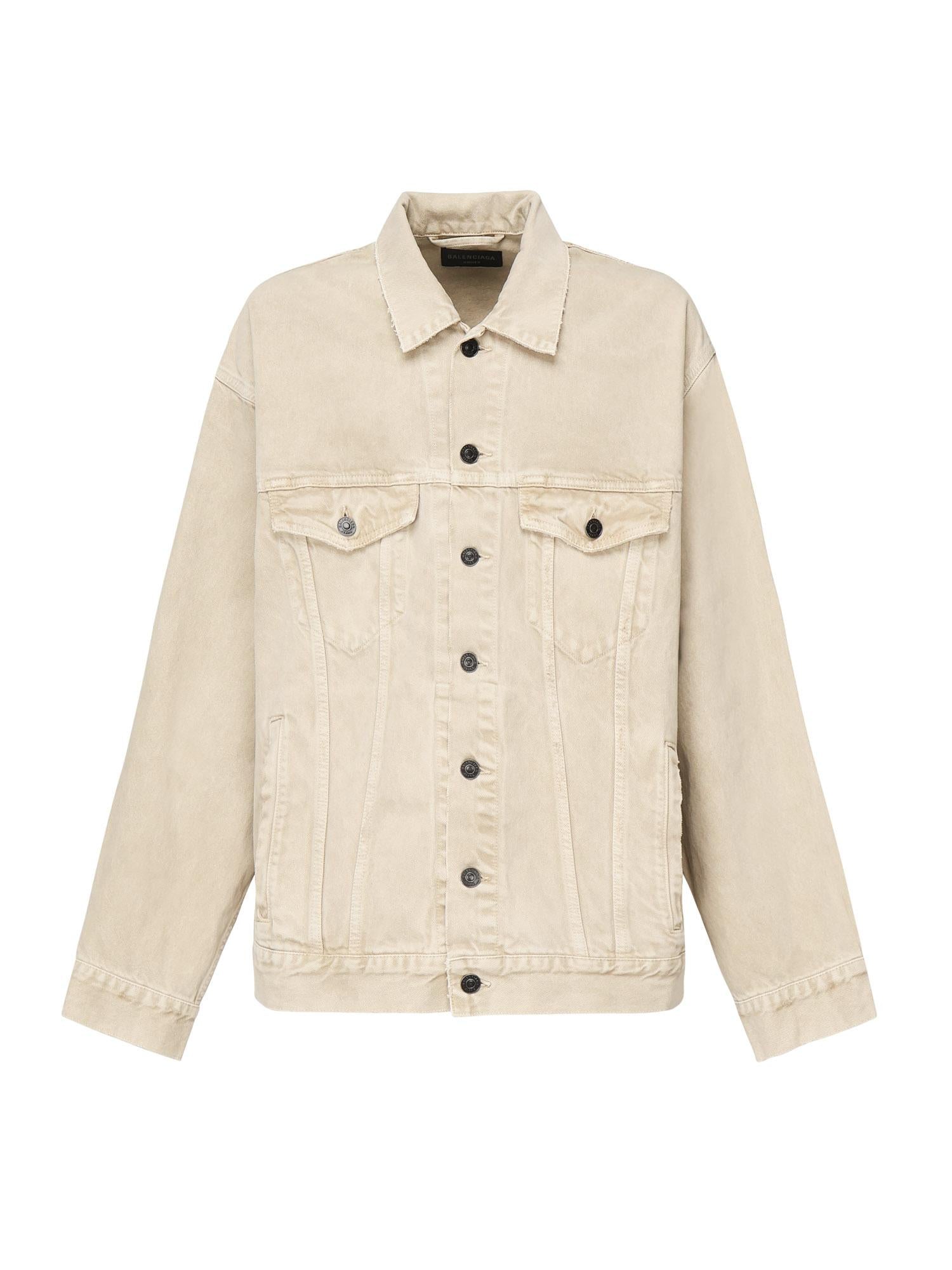 Giacca in denim con logo 844891 TSWB29501 BALENCIAGA