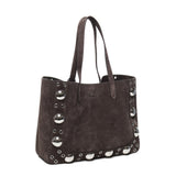 Borsa tote Nellcote media in suede 6W0B0R79 JET0TO VALENTINO GARAVANI