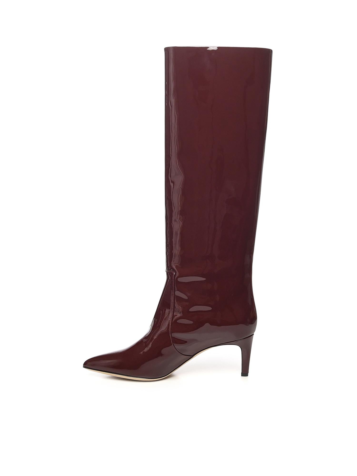 Stivali Stiletto in vernice PX504XVN01 PINOT NOIR PARIS TEXAS