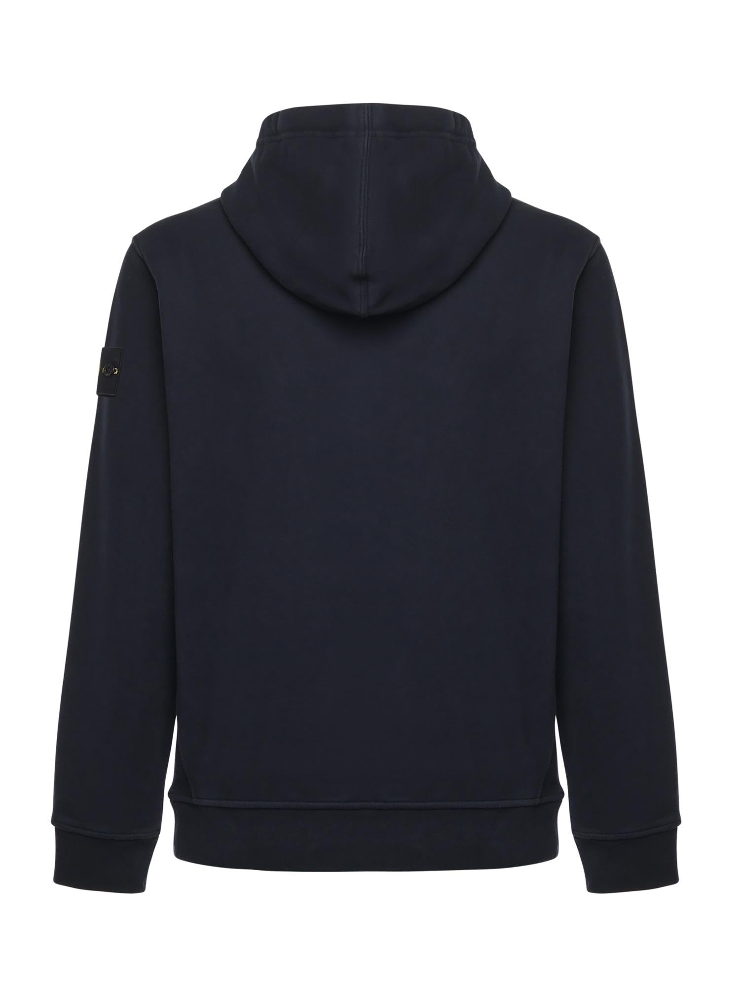 Felpa con cappuccio e logo<BR/> K2S156100029 S0A20V0020 STONE ISLAND