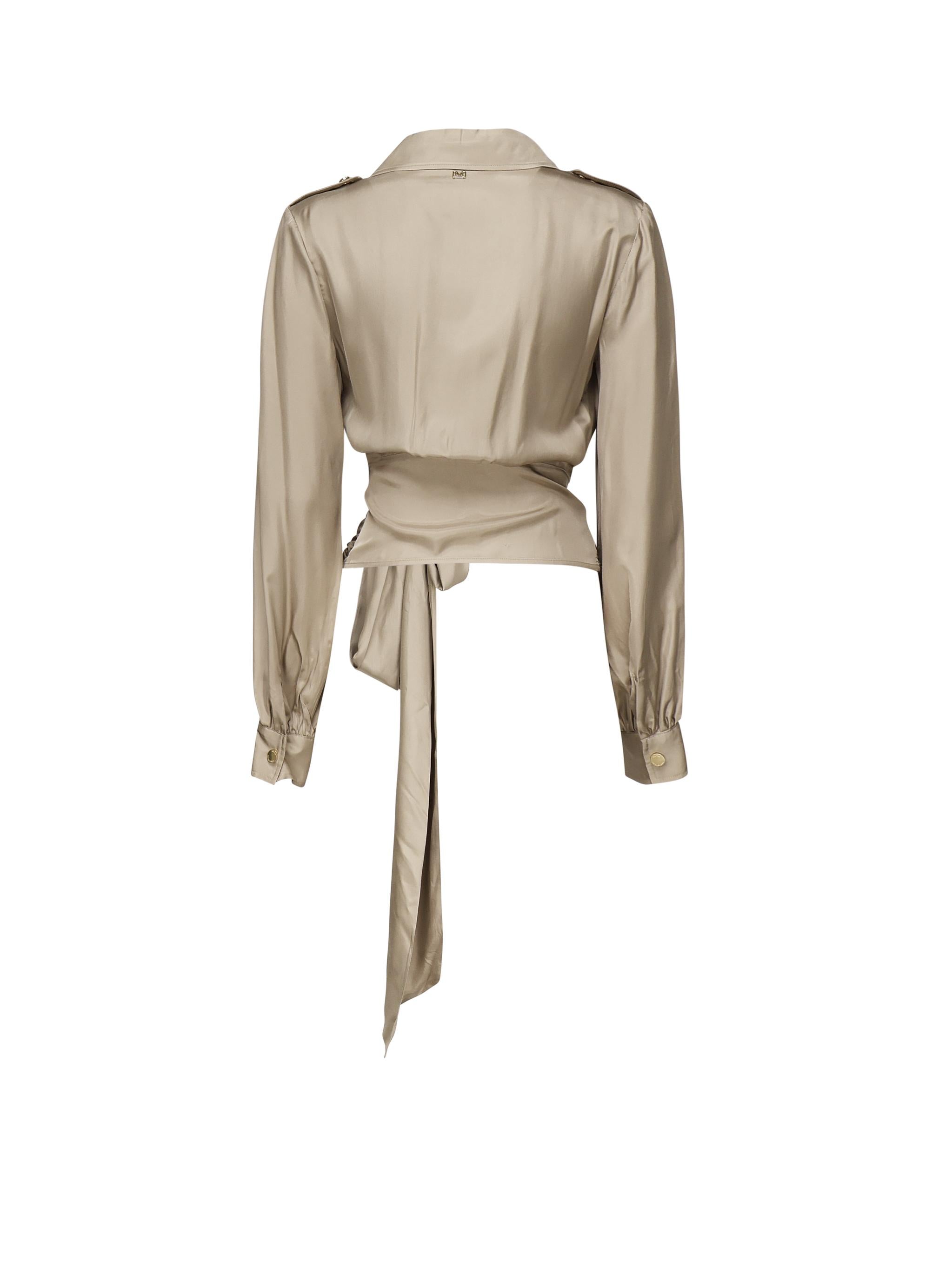 Blusa Linda Wrap 5GGH00 7246AG053 MARCIANO BY GUESS