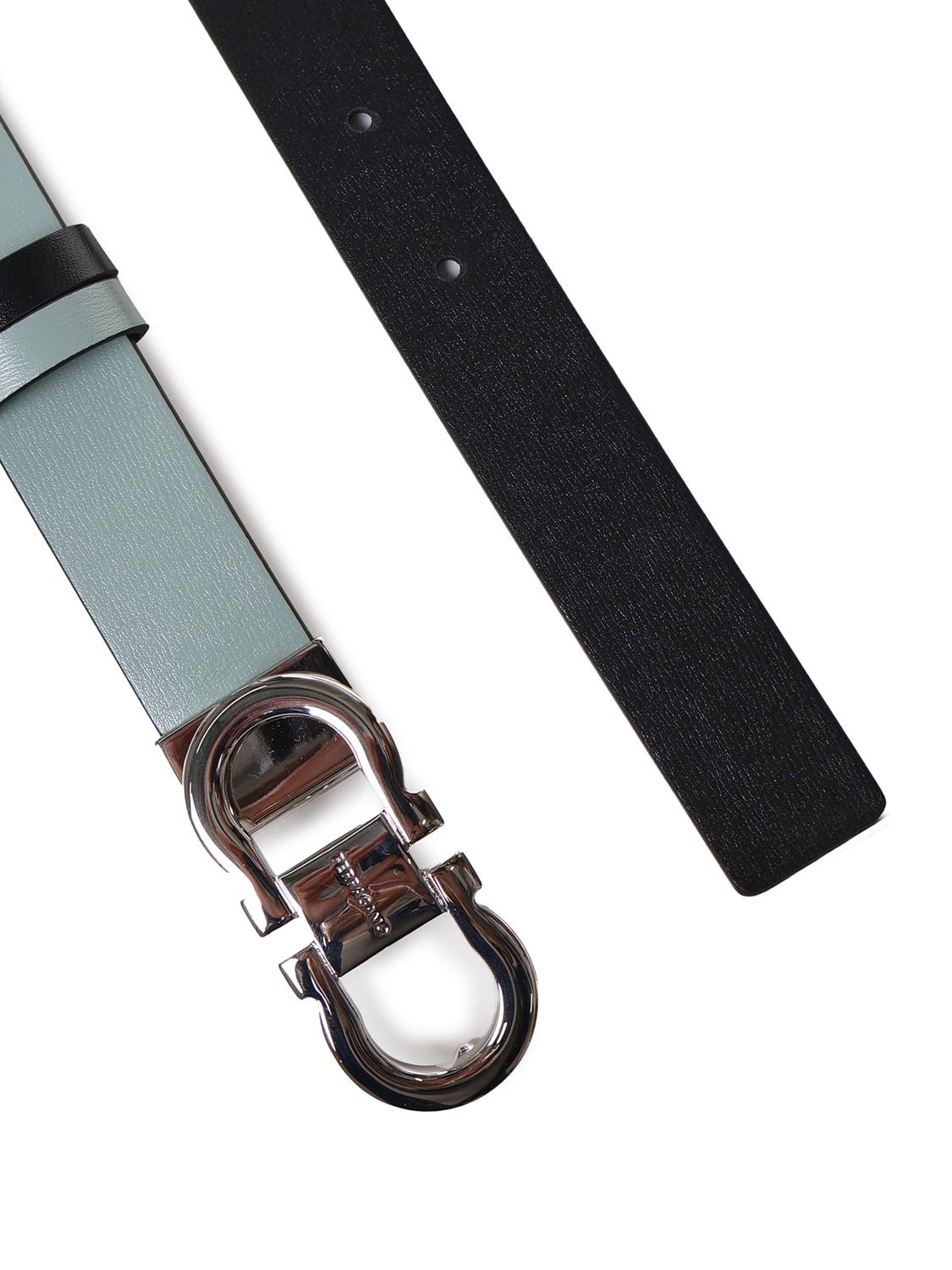 Cintura Gancini in pelle di vitello reversibile 230294 771066001 FERRAGAMO