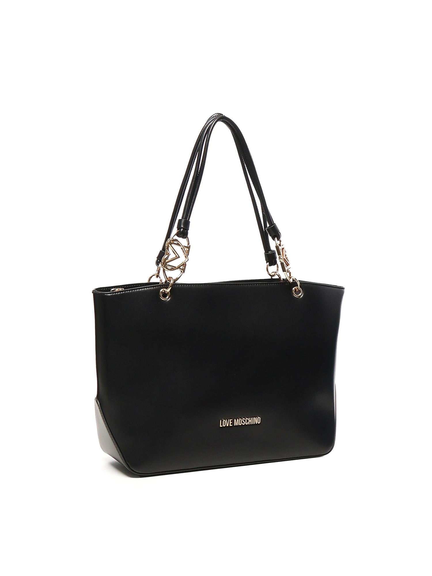 Borsa a mano con logo JC4074PP1NLF0 000 LOVE MOSCHINO