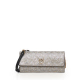 Portafoglio in pelle full strass con tracolla 103765 A20DZZLQ PINKO