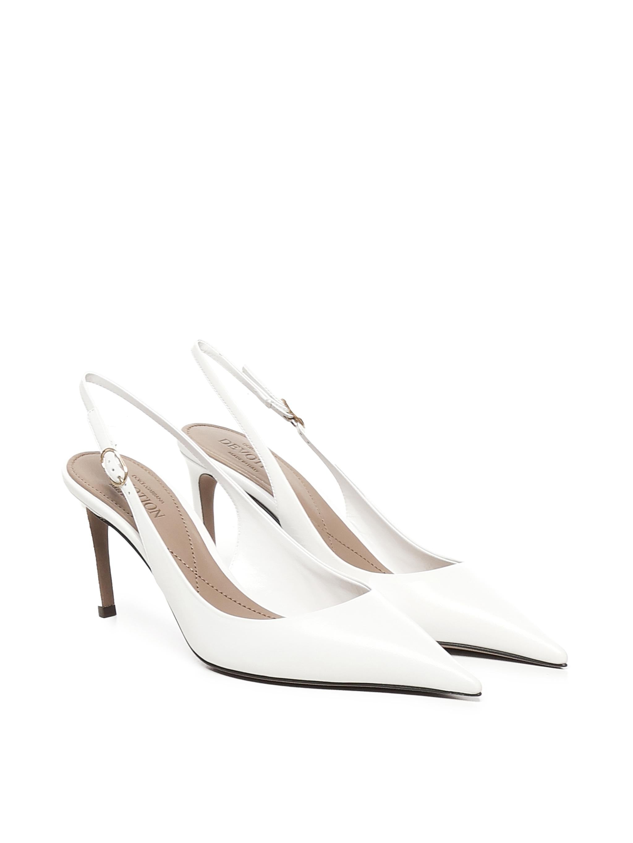 Slingback in pelle di capretto lucido CG0854 A573880002 DOLCE & GABBANA