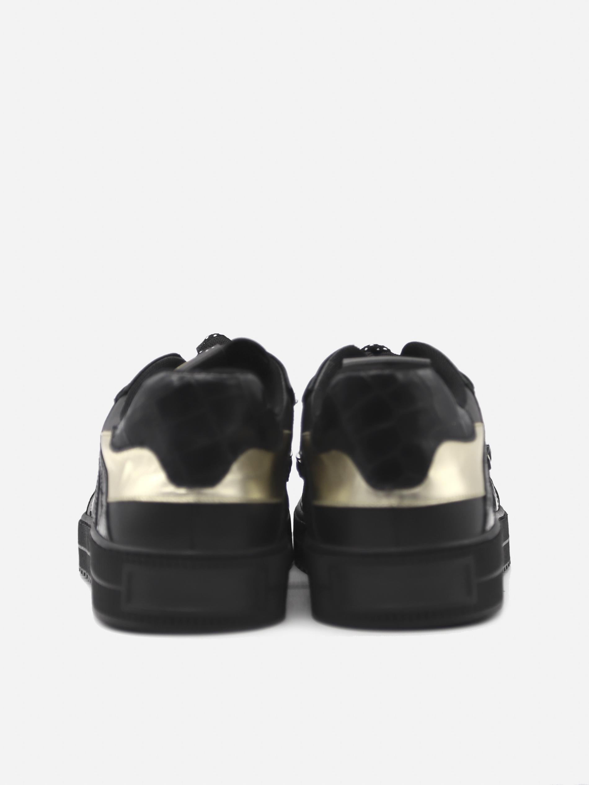Sneakers Jeson realizzate in pelle JESON 1 -BLACK/BLACK/GOLD GIULIANO GALIANO