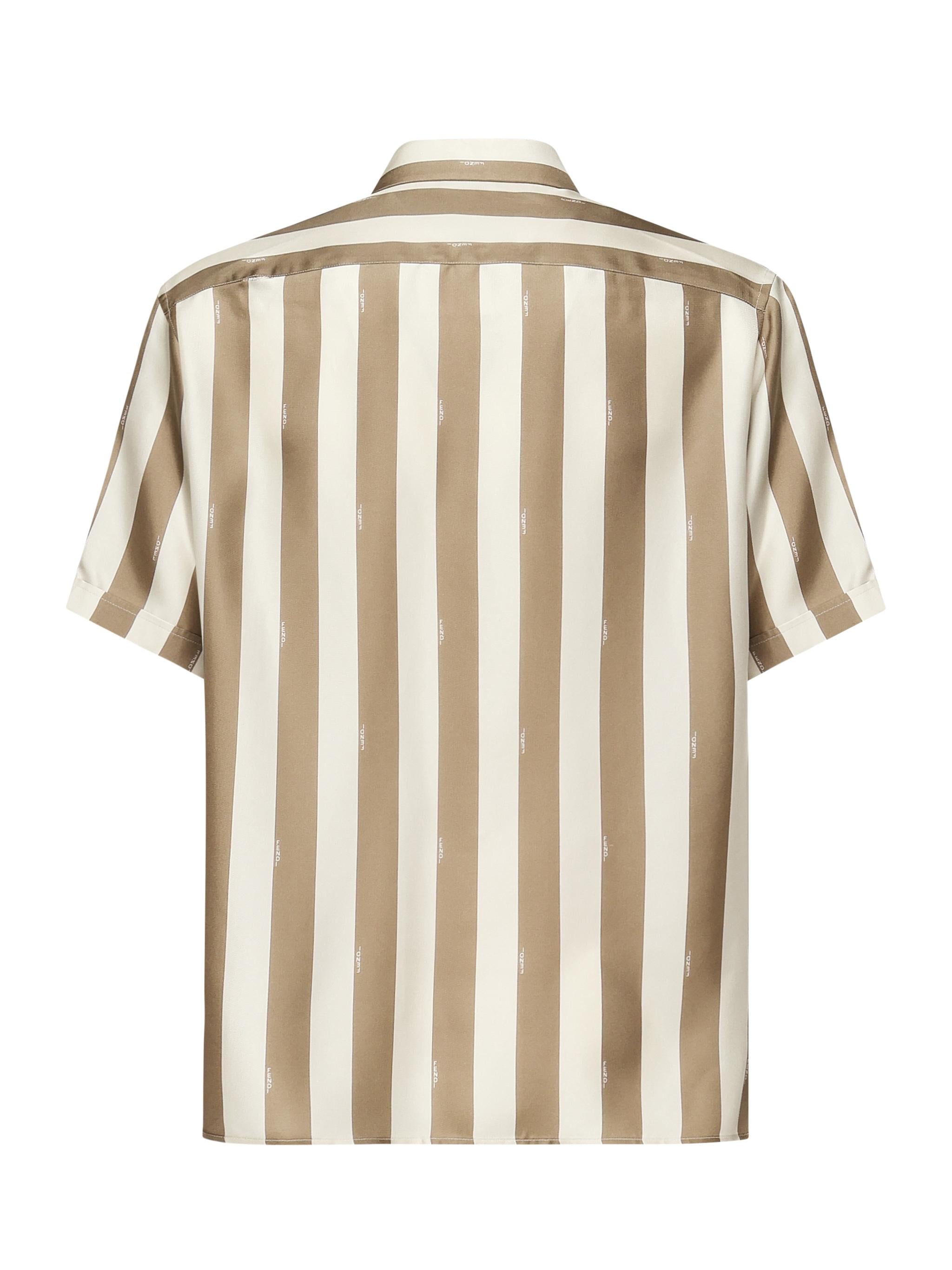 Camicia in seta Pequin FS0795 AU6ZF1QYZ FENDI