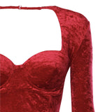 Abito maxi drappeggiato in jersey di velluto 850642 TCV146105 BALENCIAGA