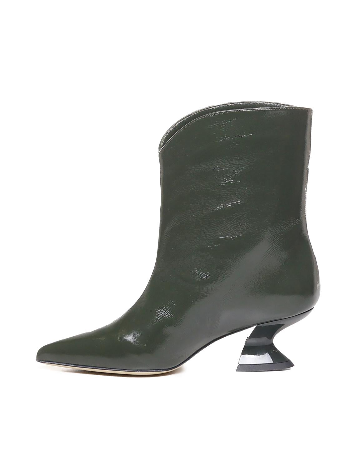Tronchetto in pelle con tacco basso ELIANE 143 VERLUXVERDE ALCHIMIA