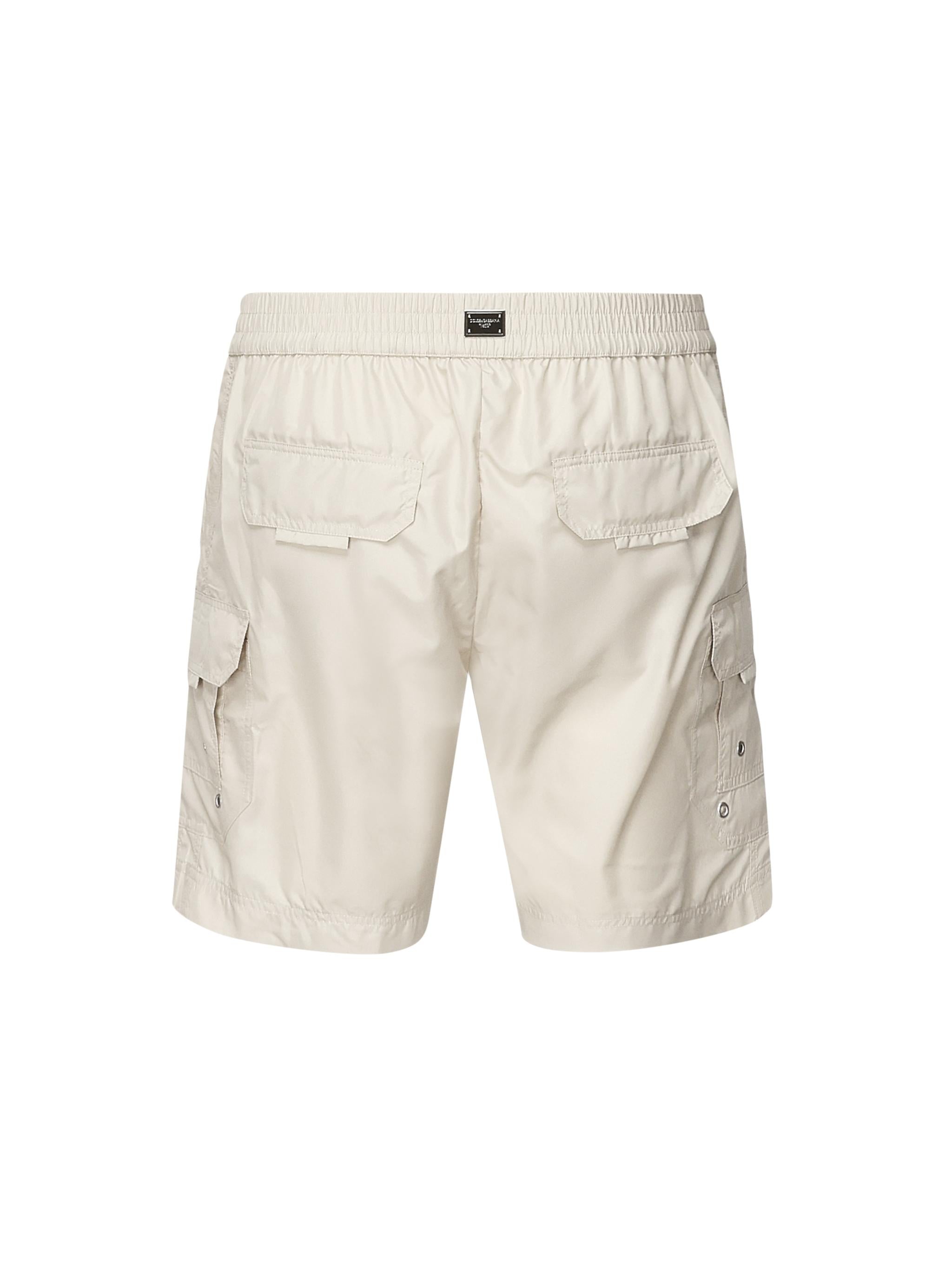 Boxer da mare medio con placca logo<BR/> M4F42T ONR46M2826 DOLCE & GABBANA