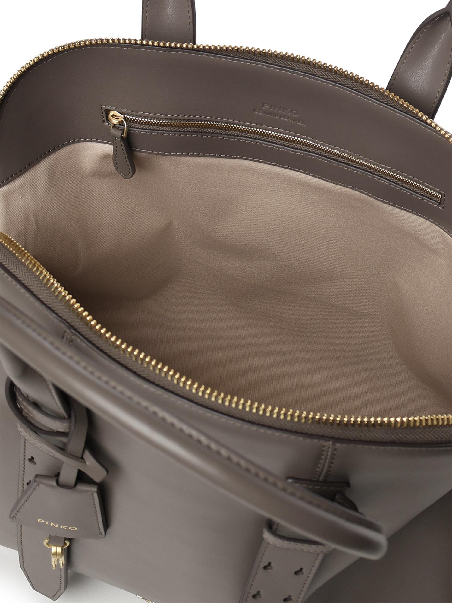 Borsa bowling a mano Escape Bag maxi in pelle<BR/> 105172 A0QOK33V PINKO