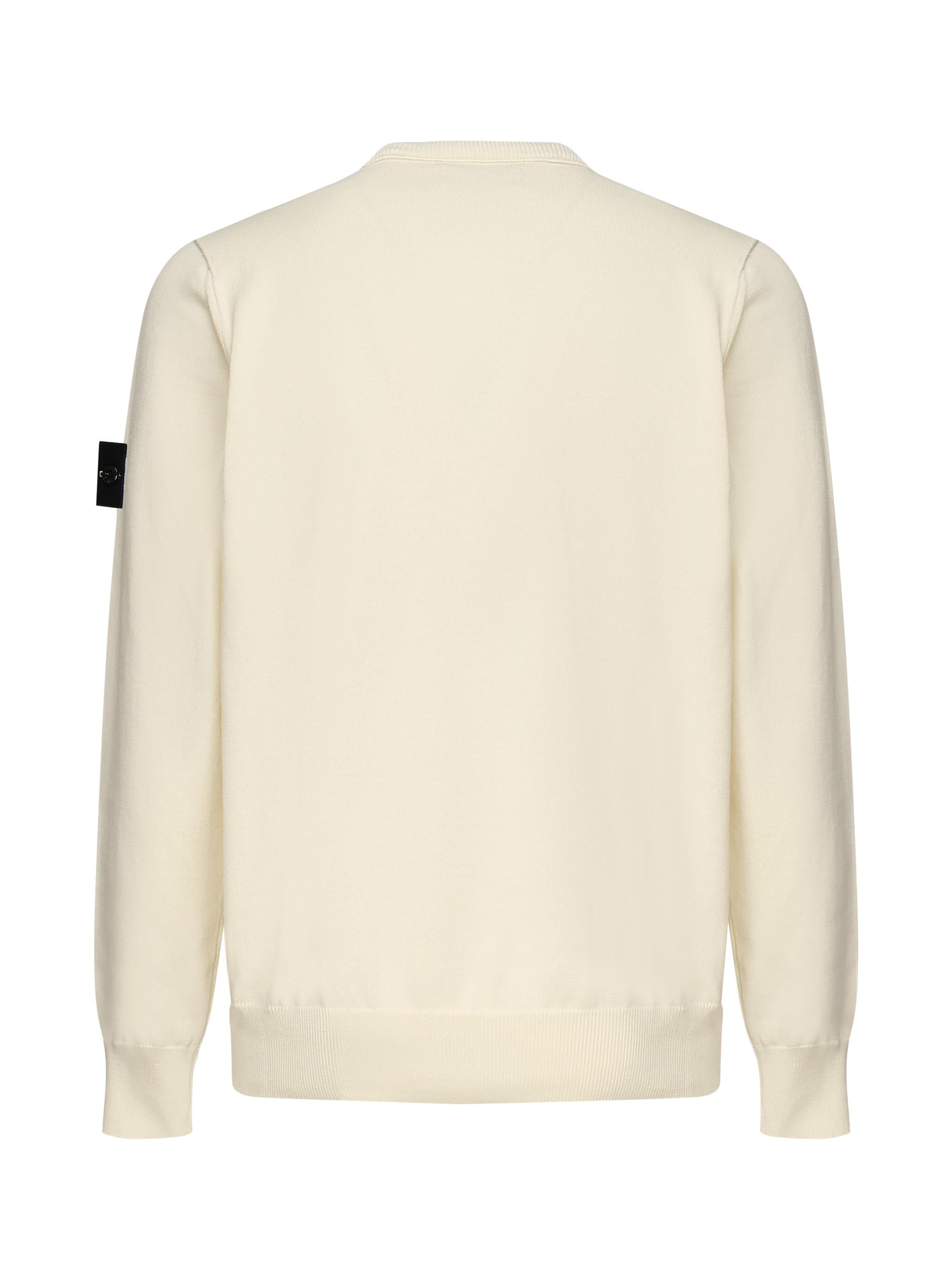 Maglione girocollo con cuciture overlock e costine K1S155100053 S00B2V0093 STONE ISLAND