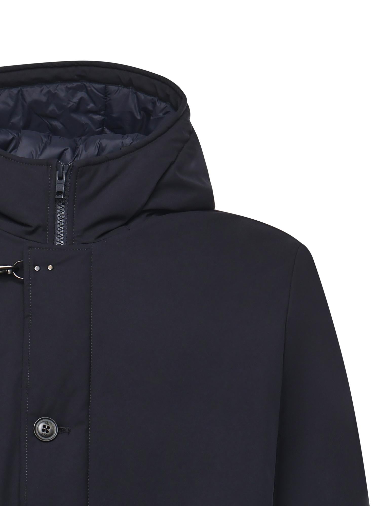 Caban in gabardine imbottito<BR/> NAM36510130XLM U809 FAY