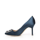 Décolleté Hangisi in raso 9XX0663 4029 MANOLO BLAHNIK