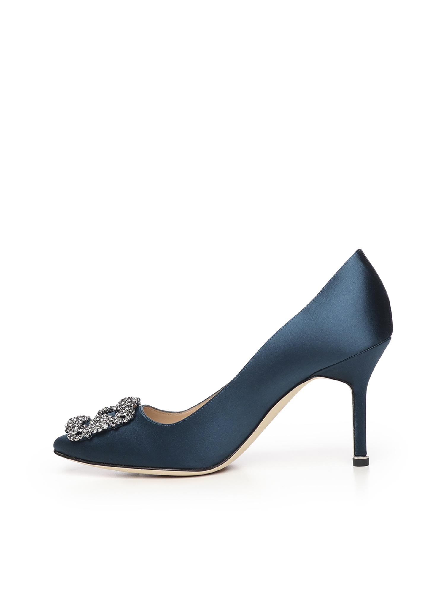 Décolleté Hangisi in raso 9XX0663 4029 MANOLO BLAHNIK
