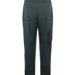 Pantaloni in fresco lana<BR/> NIKLAS VERDE SCURO GIULIANO GALIANO