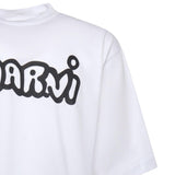 T-shirt in cotone con logo HUMU0223WP USCY53LOW01 MARNI