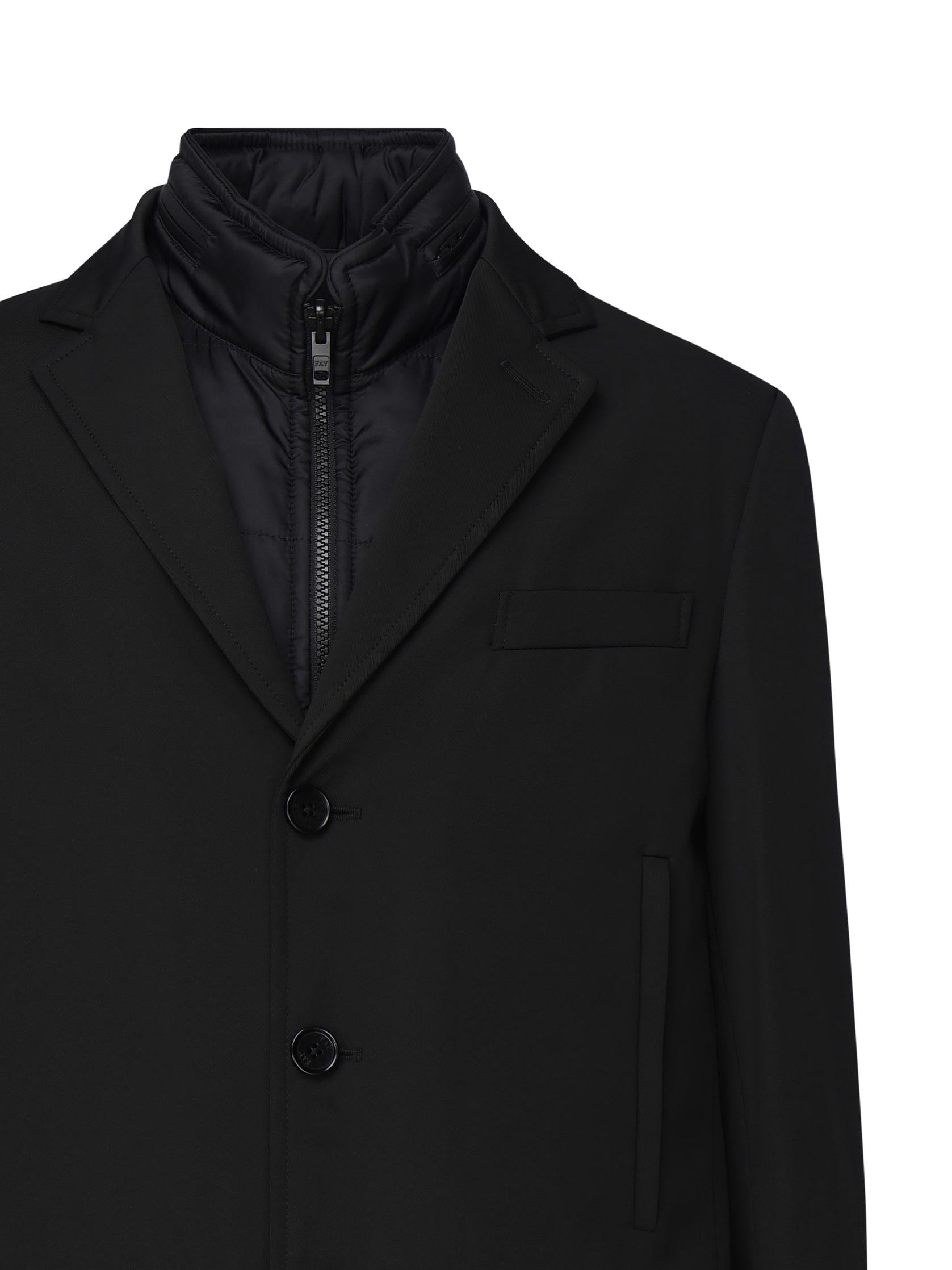 Double coat in gabardine NAM5349168STOA B999 FAY