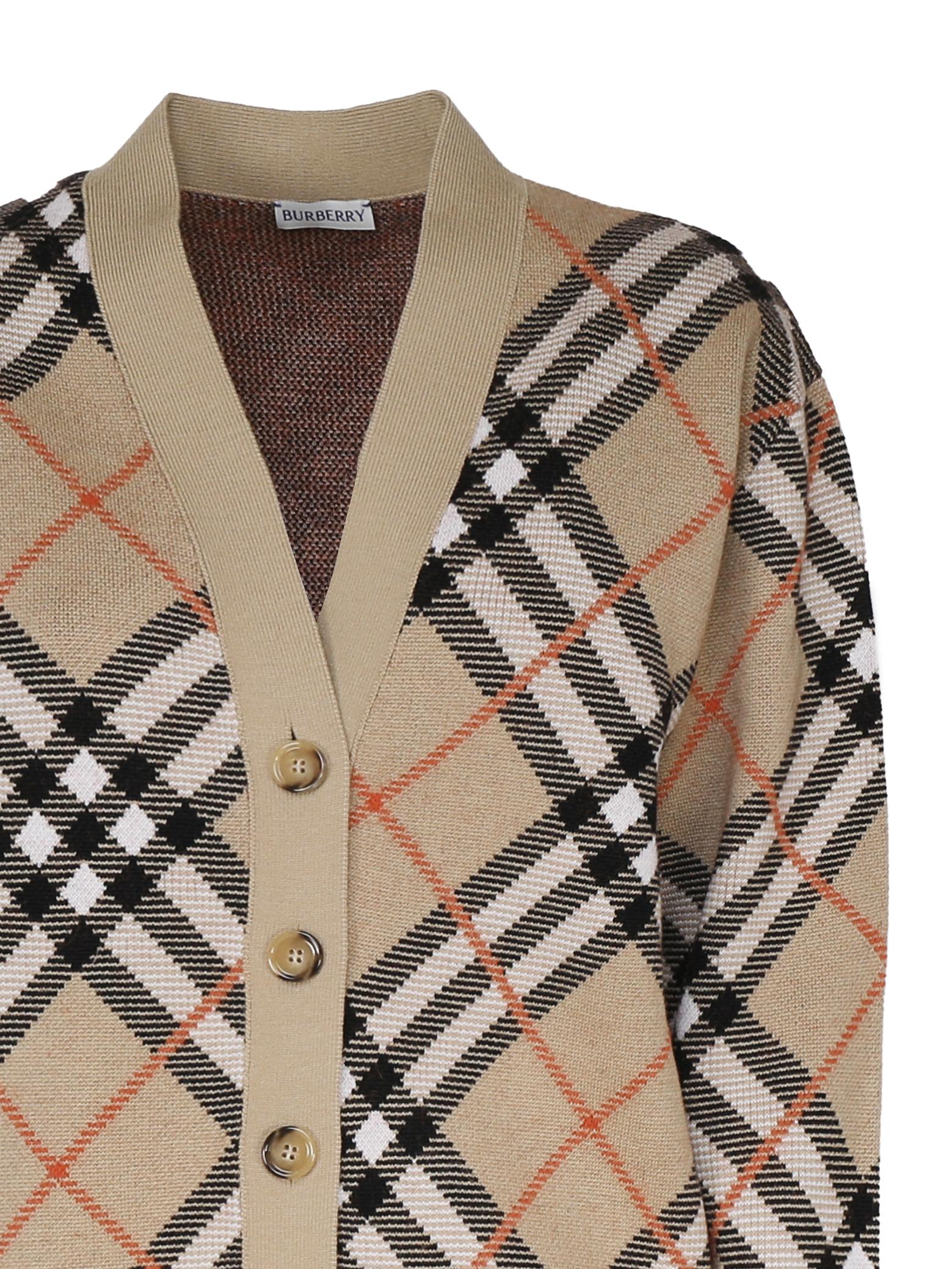 Cardigan con motivo check 8093491 B9368 BURBERRY