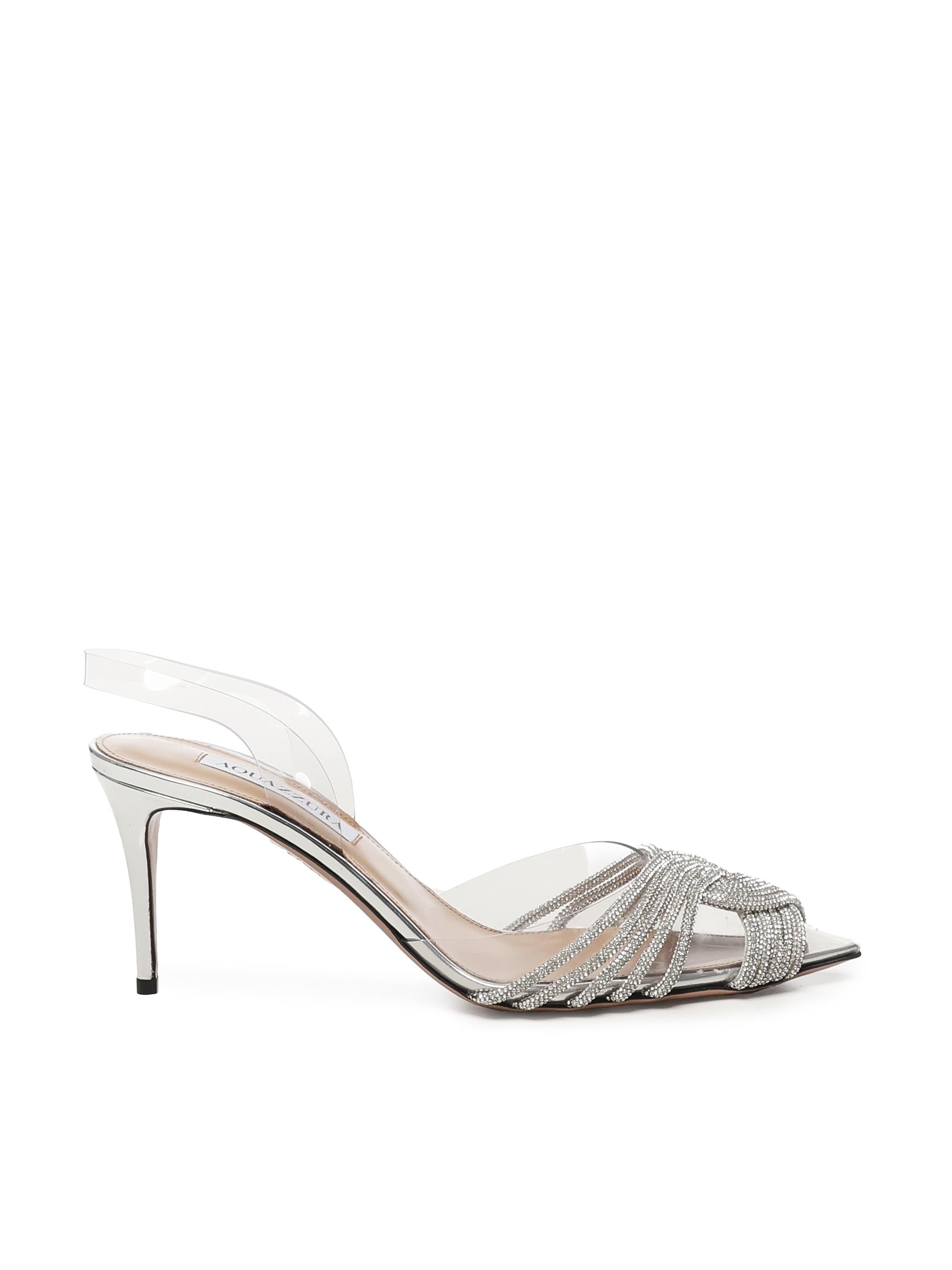 Décolleté Gatsby in PVC con cristalli GASMIDL0 SPPCCC AQUAZZURA