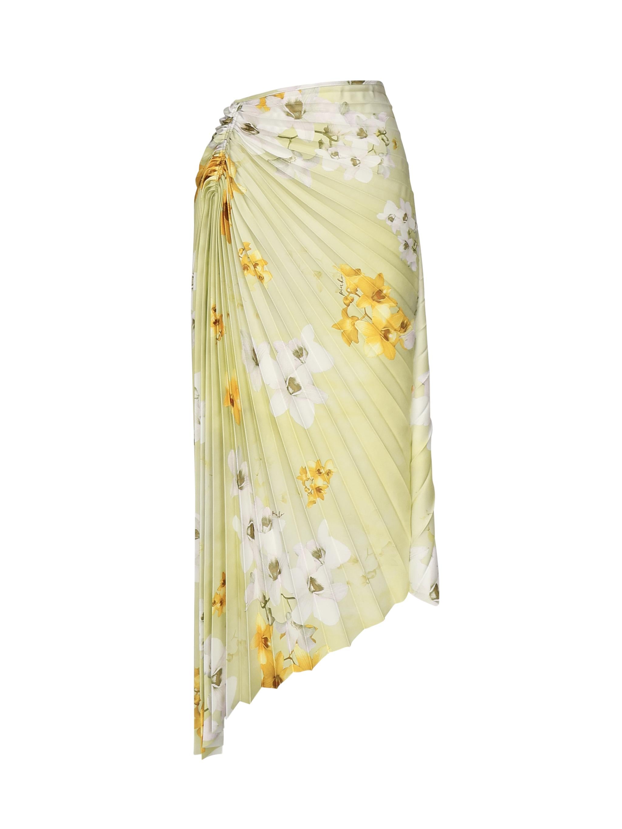 Gonna plissettata con stampa floreale 104678 A2F2VGB PINKO