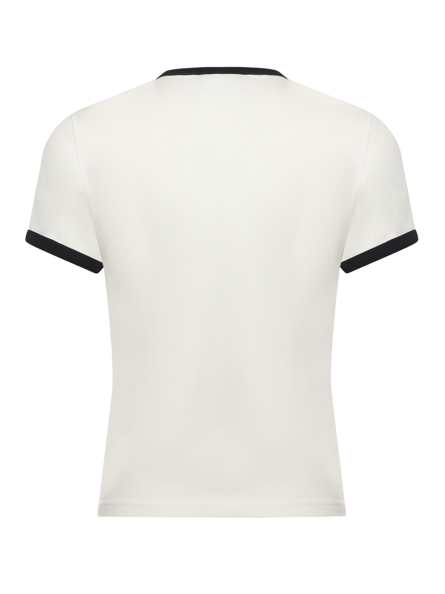 T-shirt in cotone con logo 125JTS017JS0203 B211 COURREGES