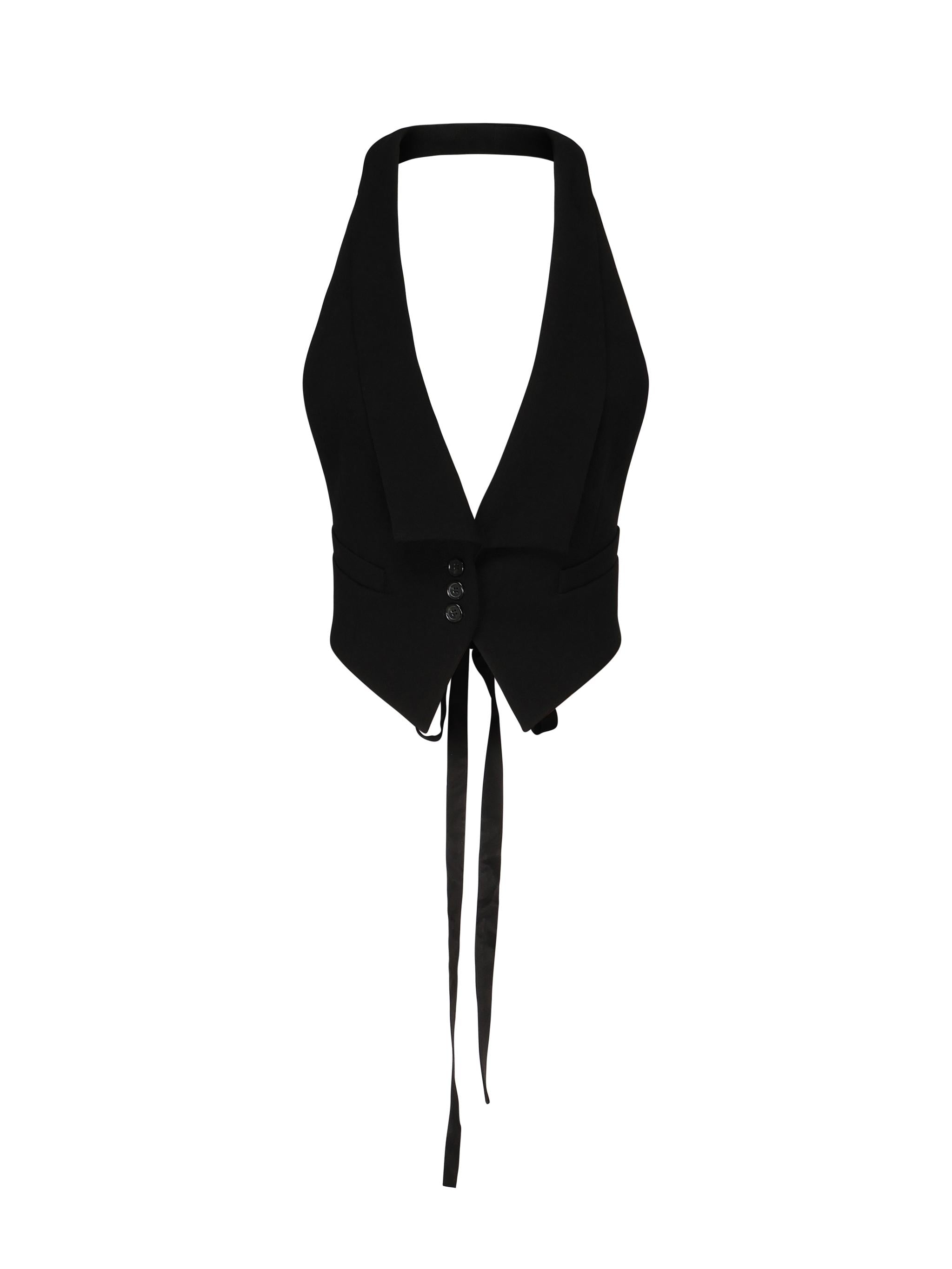 Gilet con schiena scoperta <BR/> 105109 A2JLZ99 PINKO