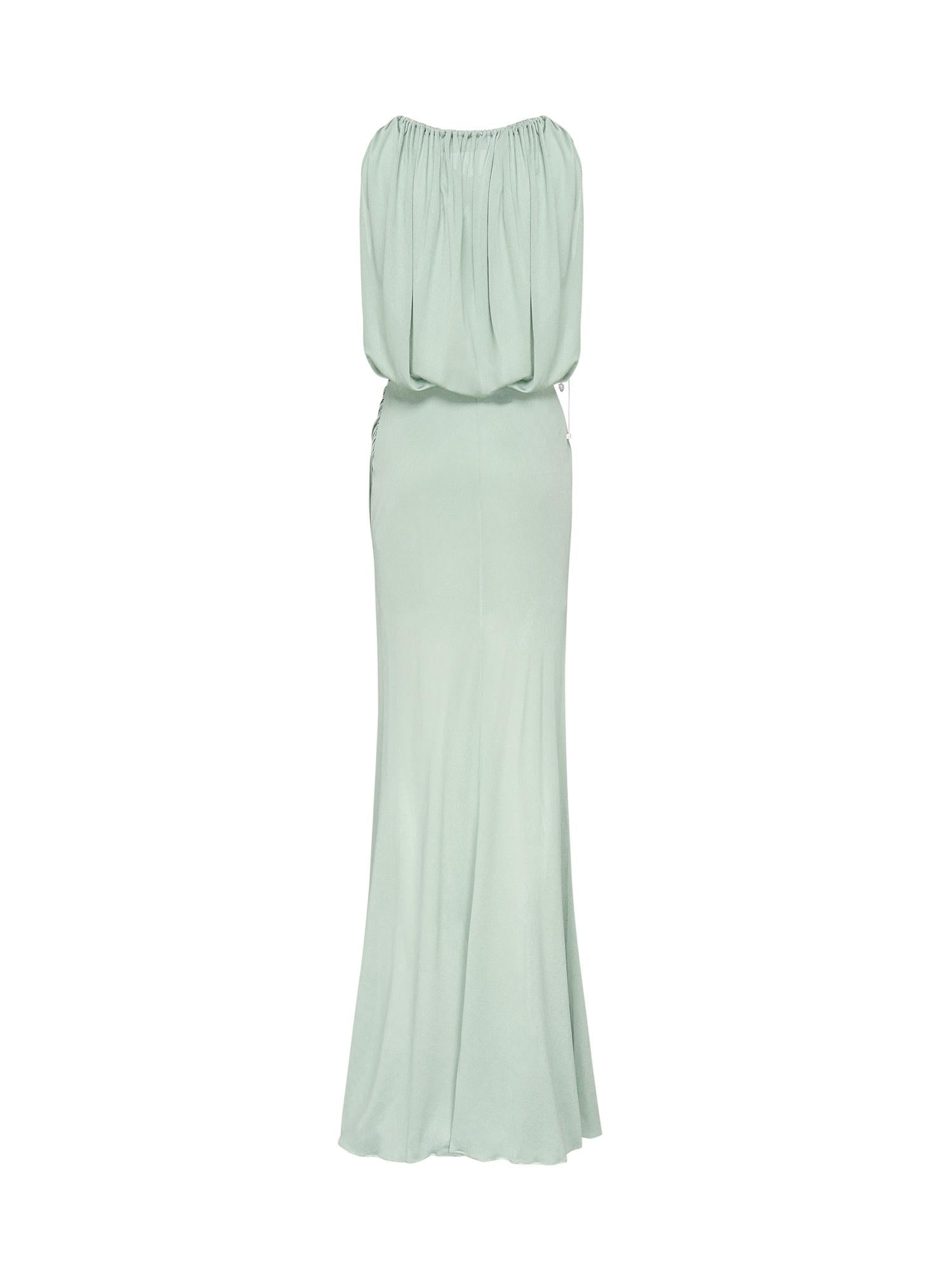 Abito lungo in jersey con drappeggio 2A578A N0400 BLUMARINE