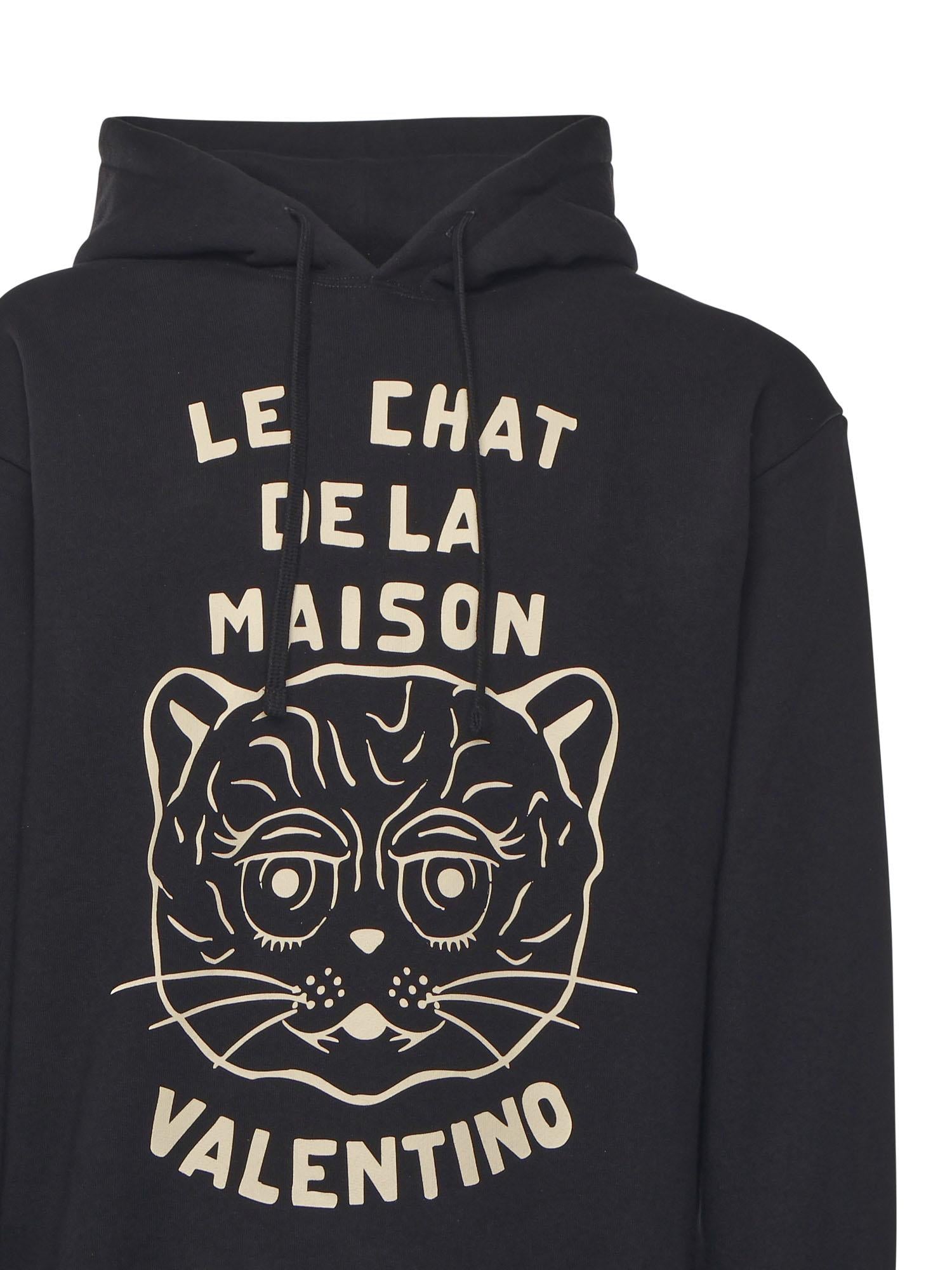 Felpa con patch Le Chat De La Maison 7V3MF28N B339RA VALENTINO GARAVANI