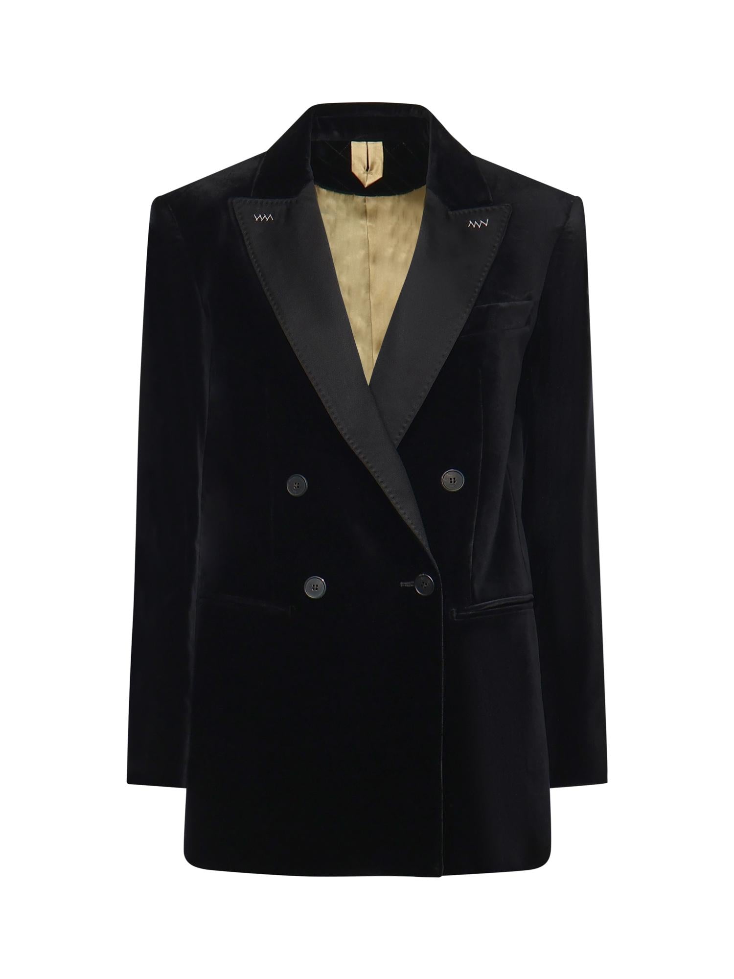 Blazer doppiopetto in velluto di cotone 2521046181600 007 MAX MARA