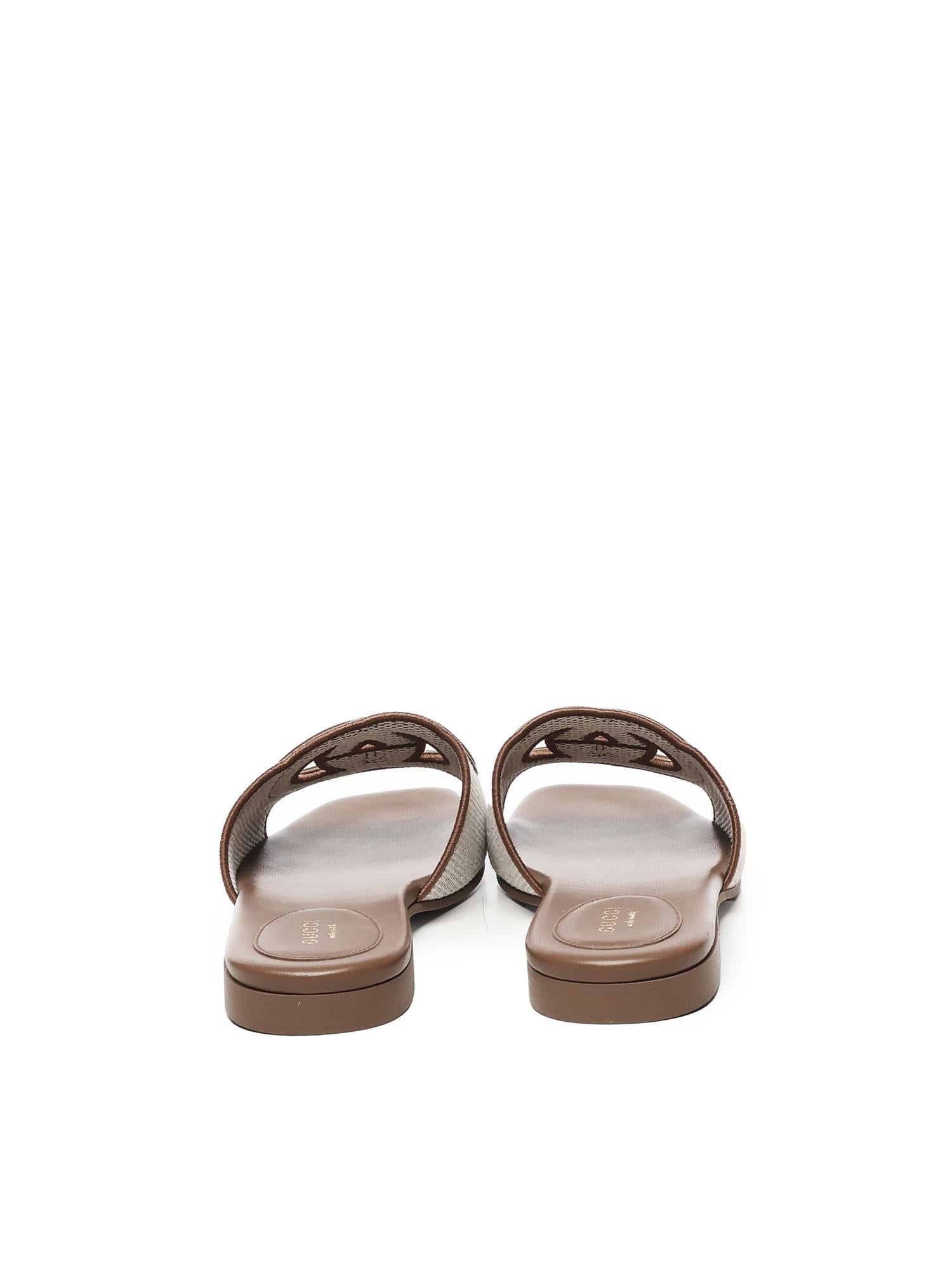 Sandalo slider con Incrocio GG 835723 FAEA09562 GUCCI