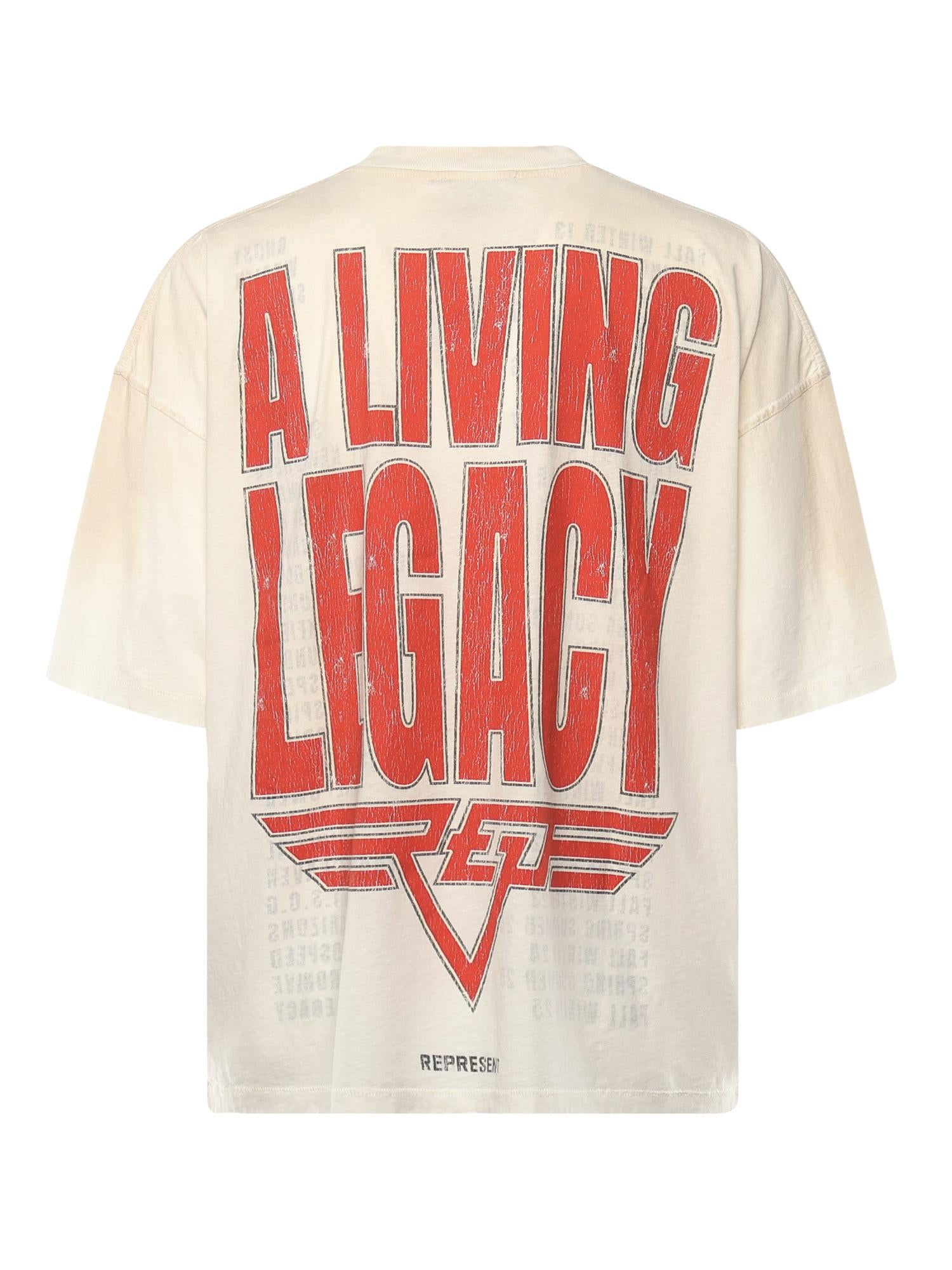T-shirt "Living Legacy" in jersey di cotone MLM100176 30 REPRESENT