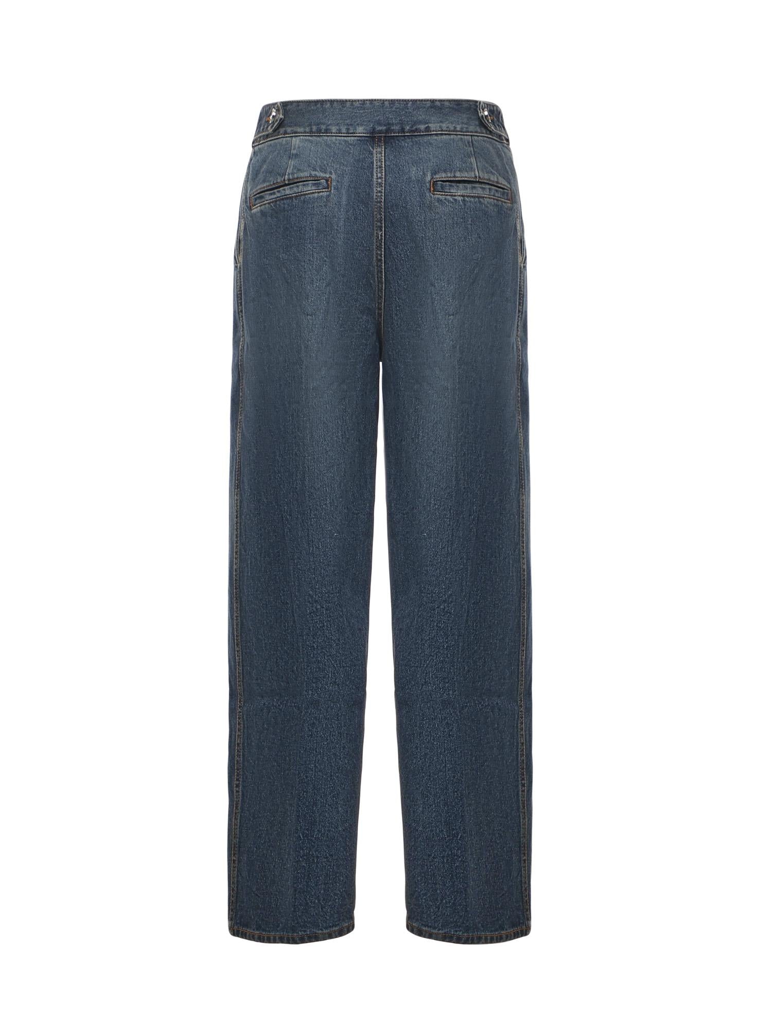 Jeans con pinces in denim AA9P1257D007B 517 ALAIA