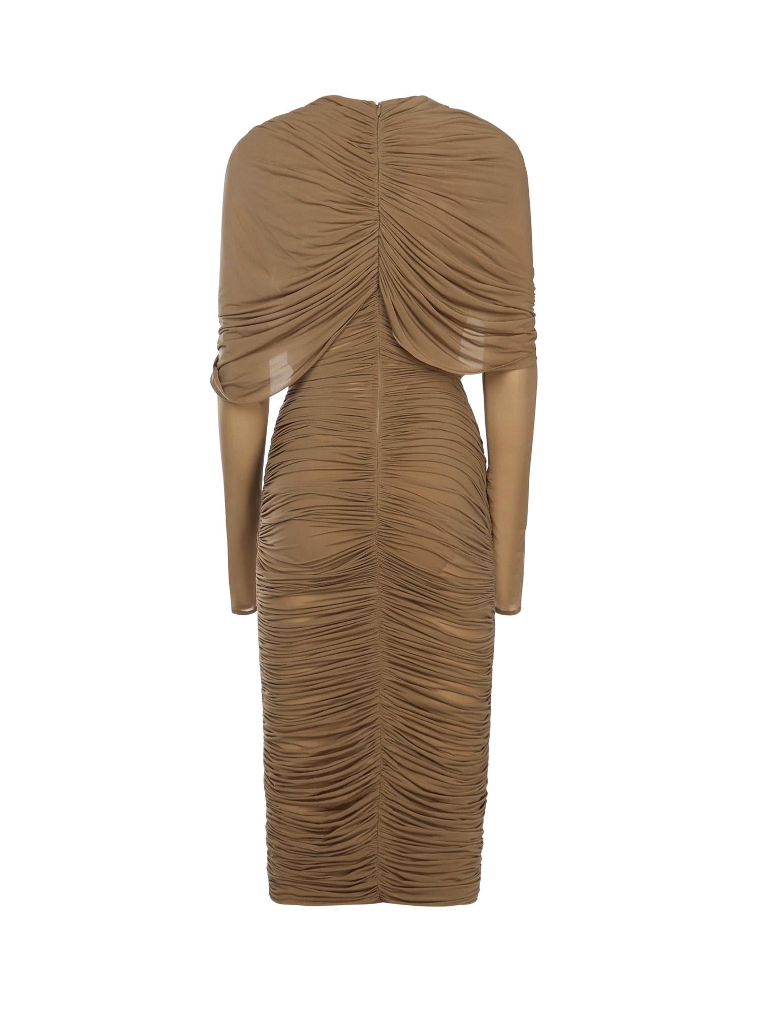 Abito midi drappeggiato 3287250000029 MAGDA BUTRYM