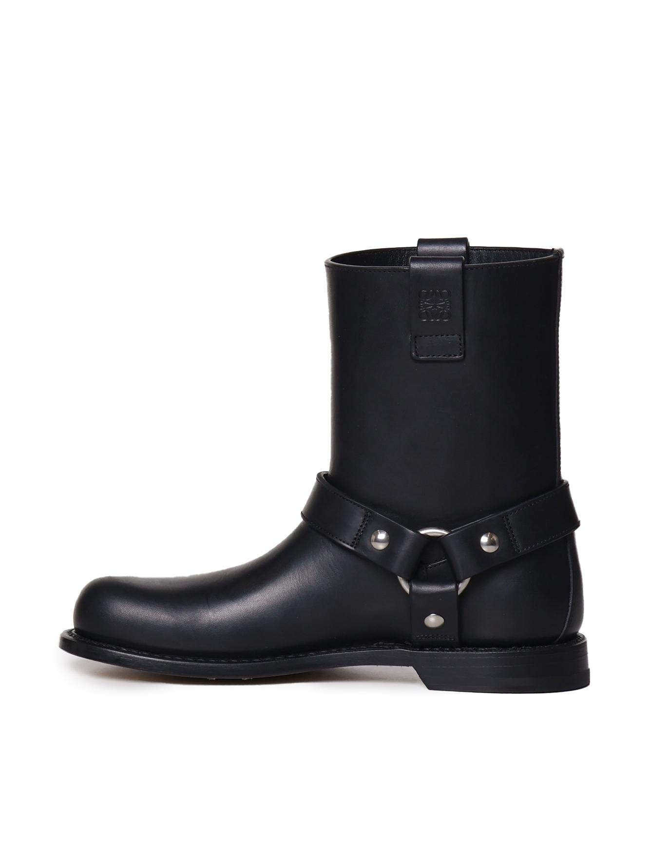 Stivale pull-on in pelle liscia L815285X95 1100 LOEWE