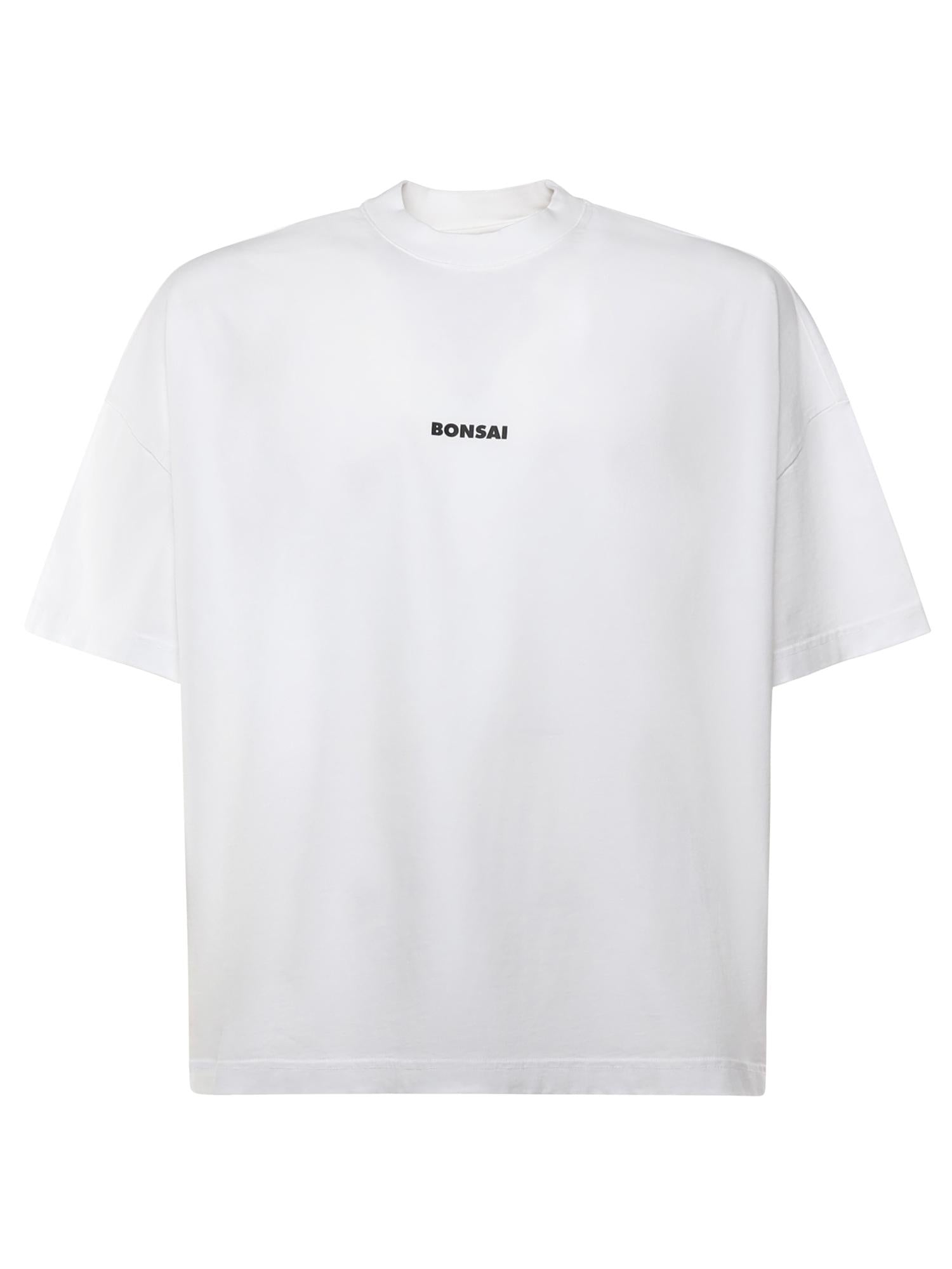 T-shirt in cotone con logo TS001001 WHT BONSAI