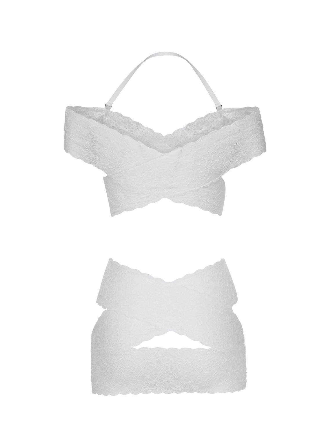 Candice dress SS24RTWDR087 GLOSSY SPANDEX/LACEVIRGIN WHITE POSTER GIRL