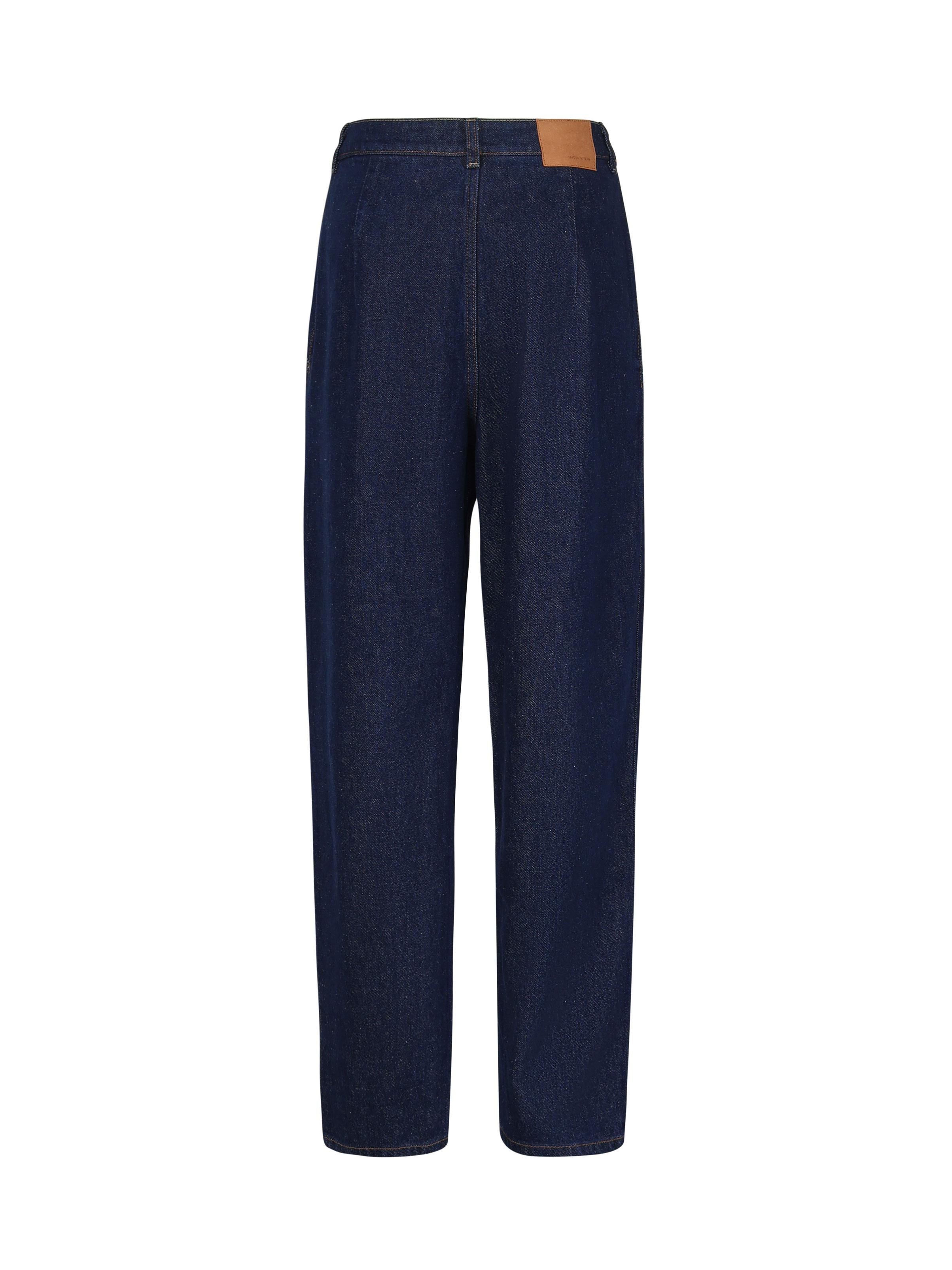 Pantaloni in denim di cotone 130720440 NAVY MAGDA BUTRYM