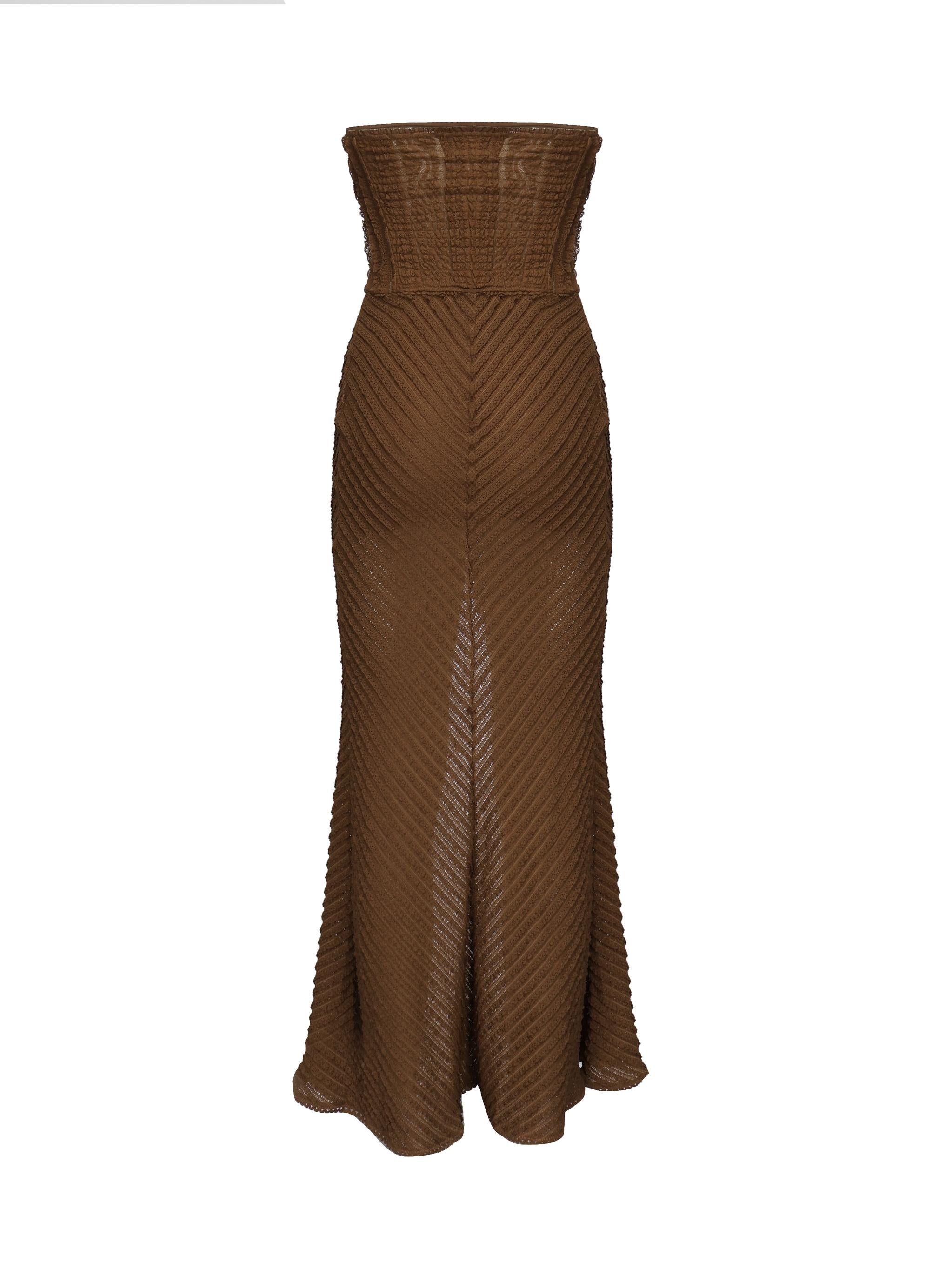 Vestito lungo Fae 255610 BROWN CHARO RUIZ