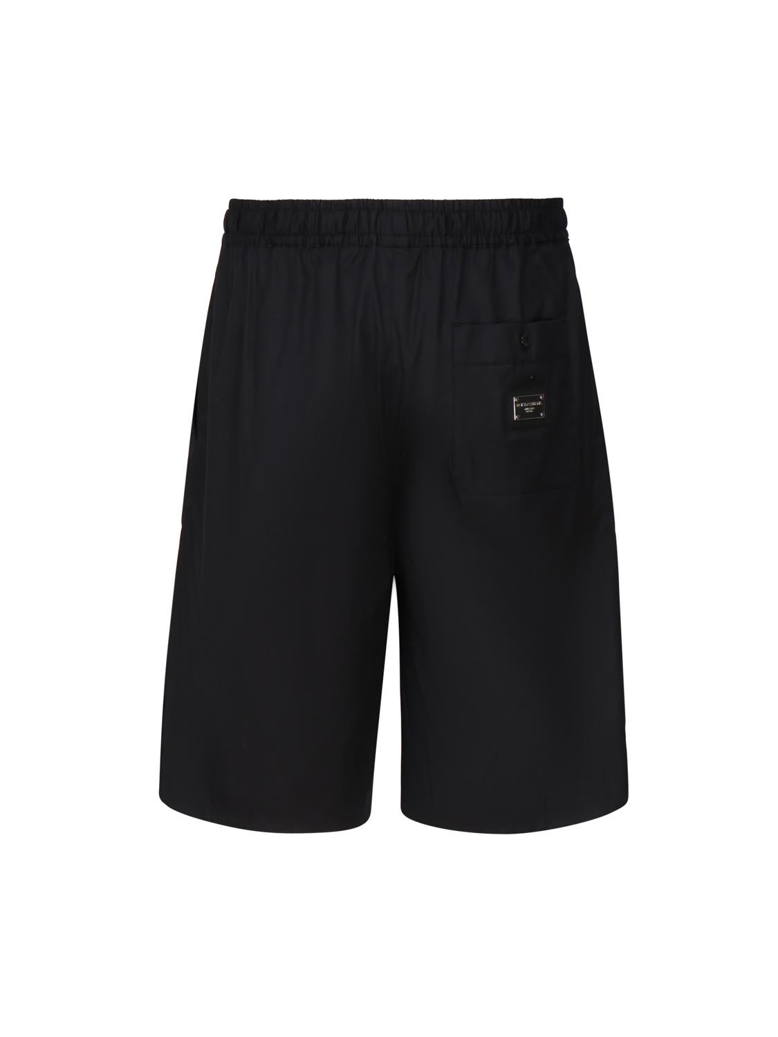 Bermuda jogging in cotone con placca logata GV37AT GF855N0000 DOLCE & GABBANA
