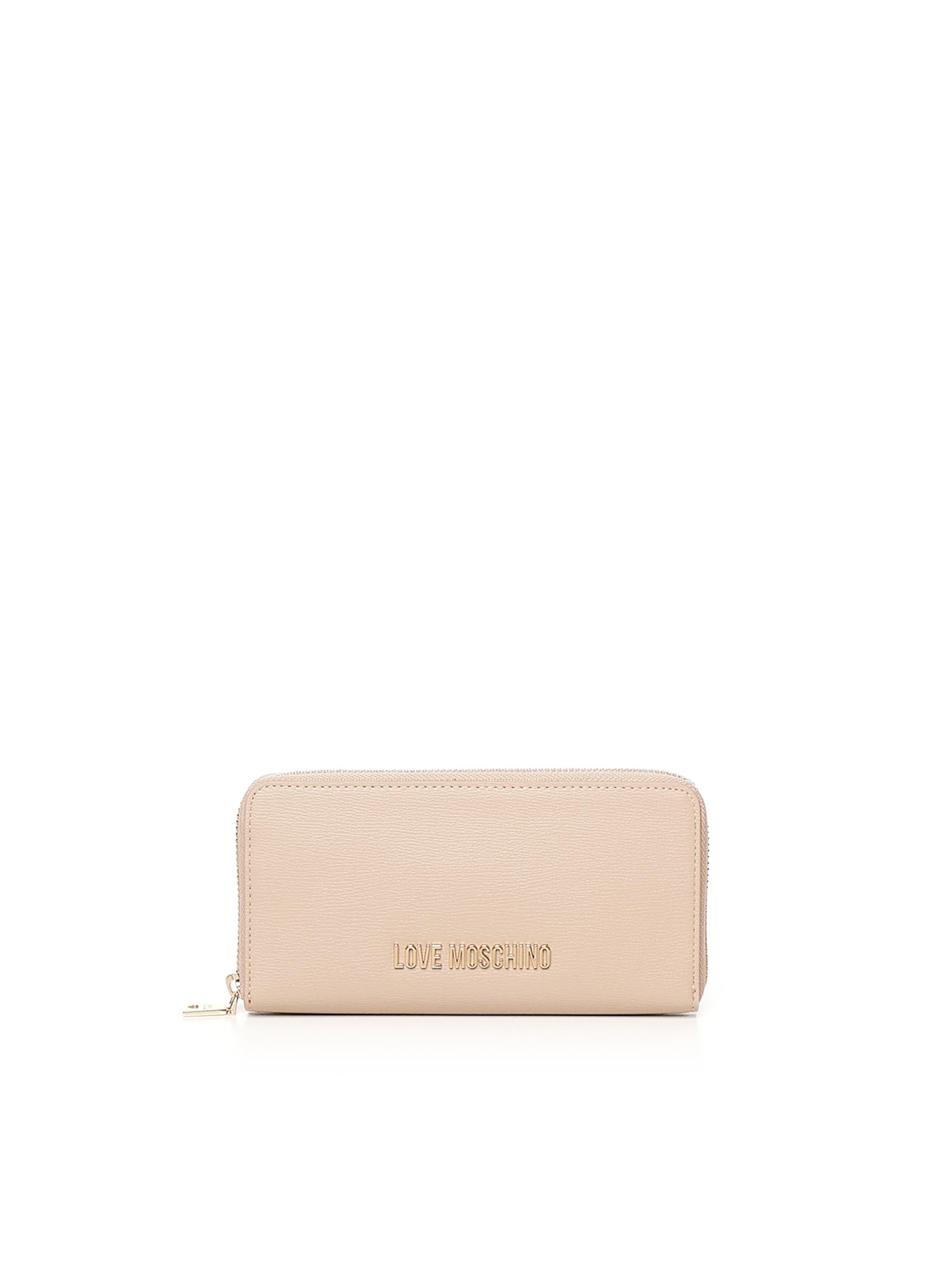 Portafoglio zip around con logo JC5700PP1MLD0 105 LOVE MOSCHINO