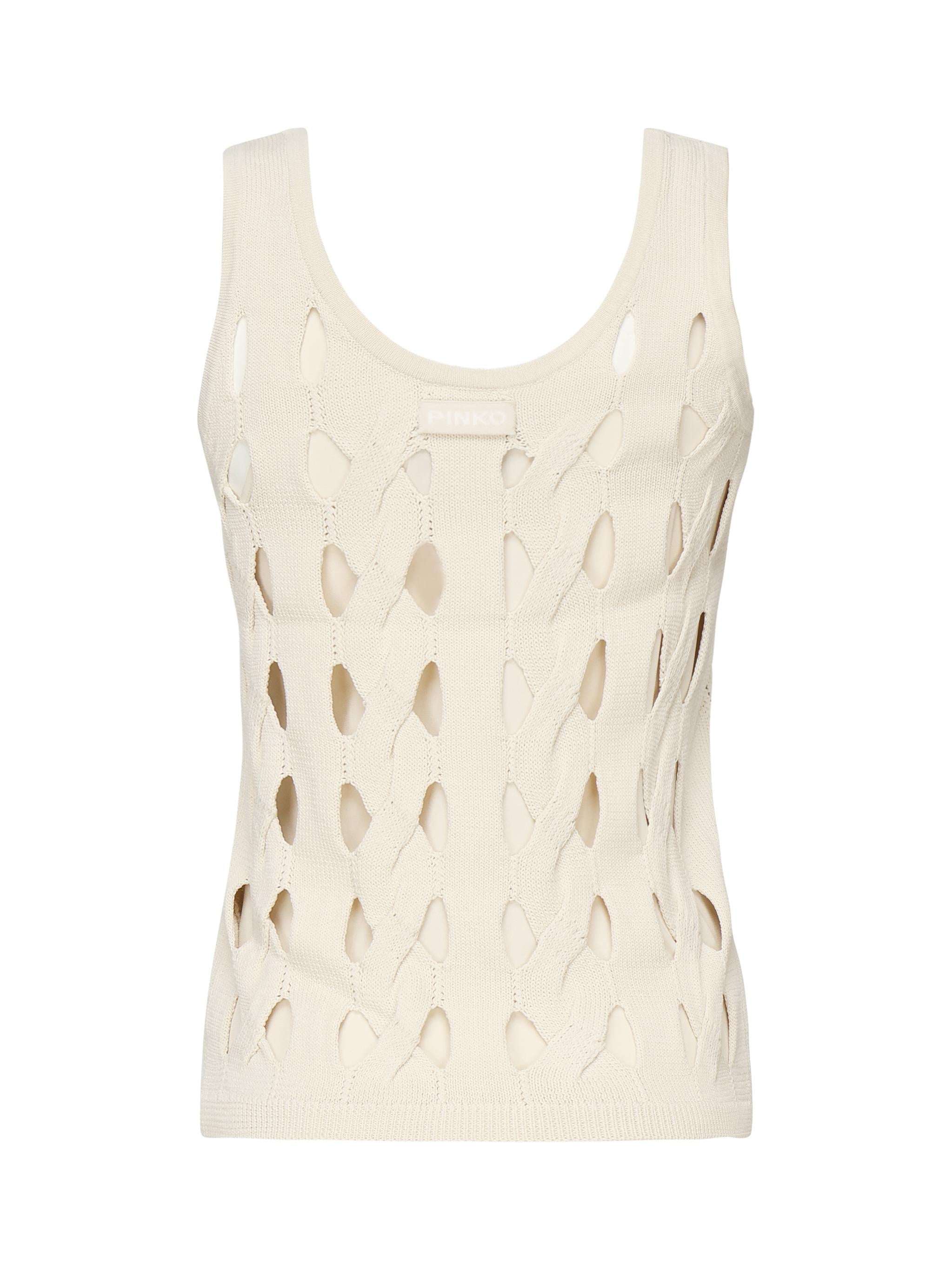 Top Derrik con dettagli cut-out 105192 A2LWC00 PINKO