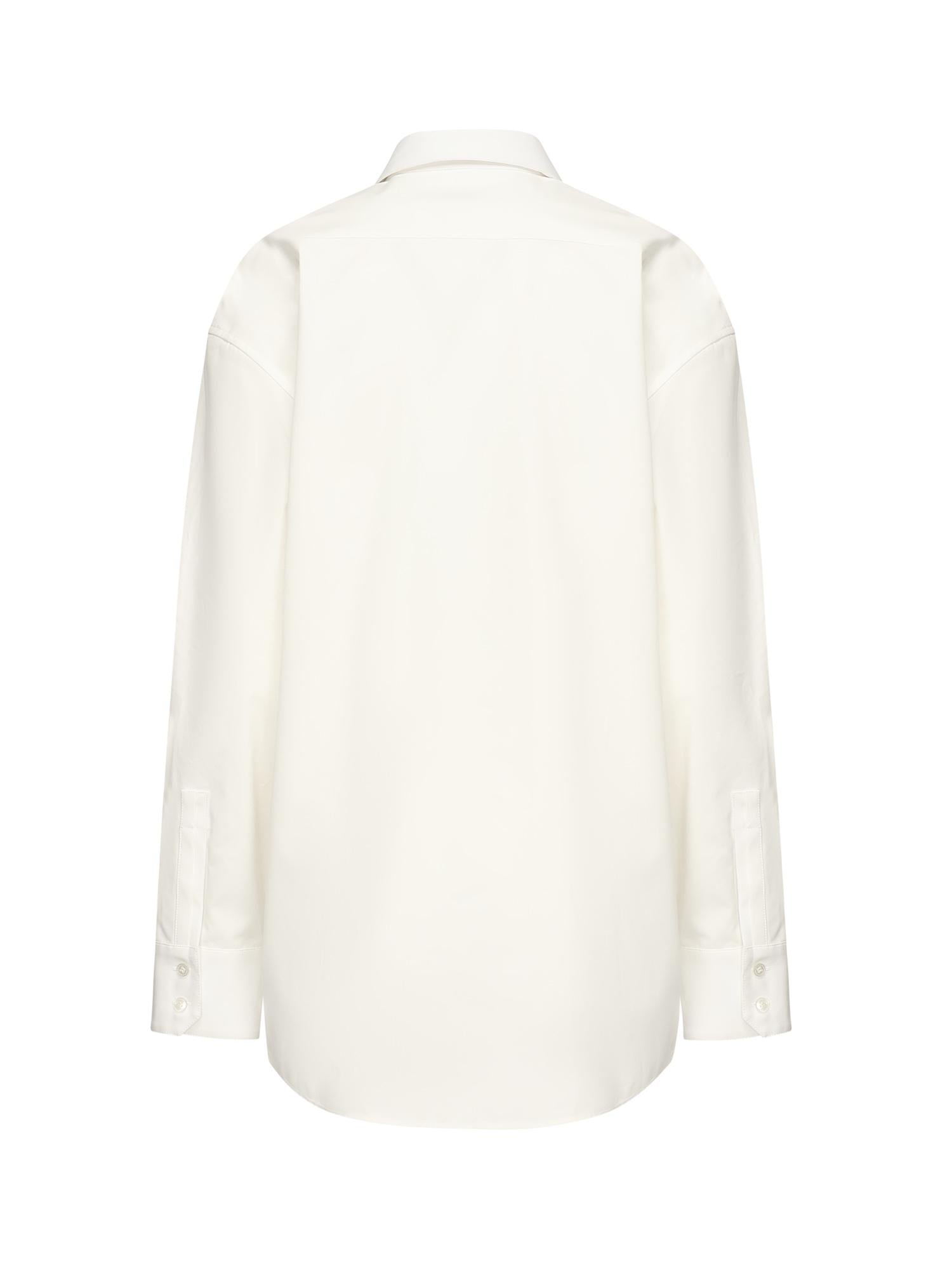 Camicia Cassandre in popeline di cotone 832339 Y1J619601 SAINT LAURENT
