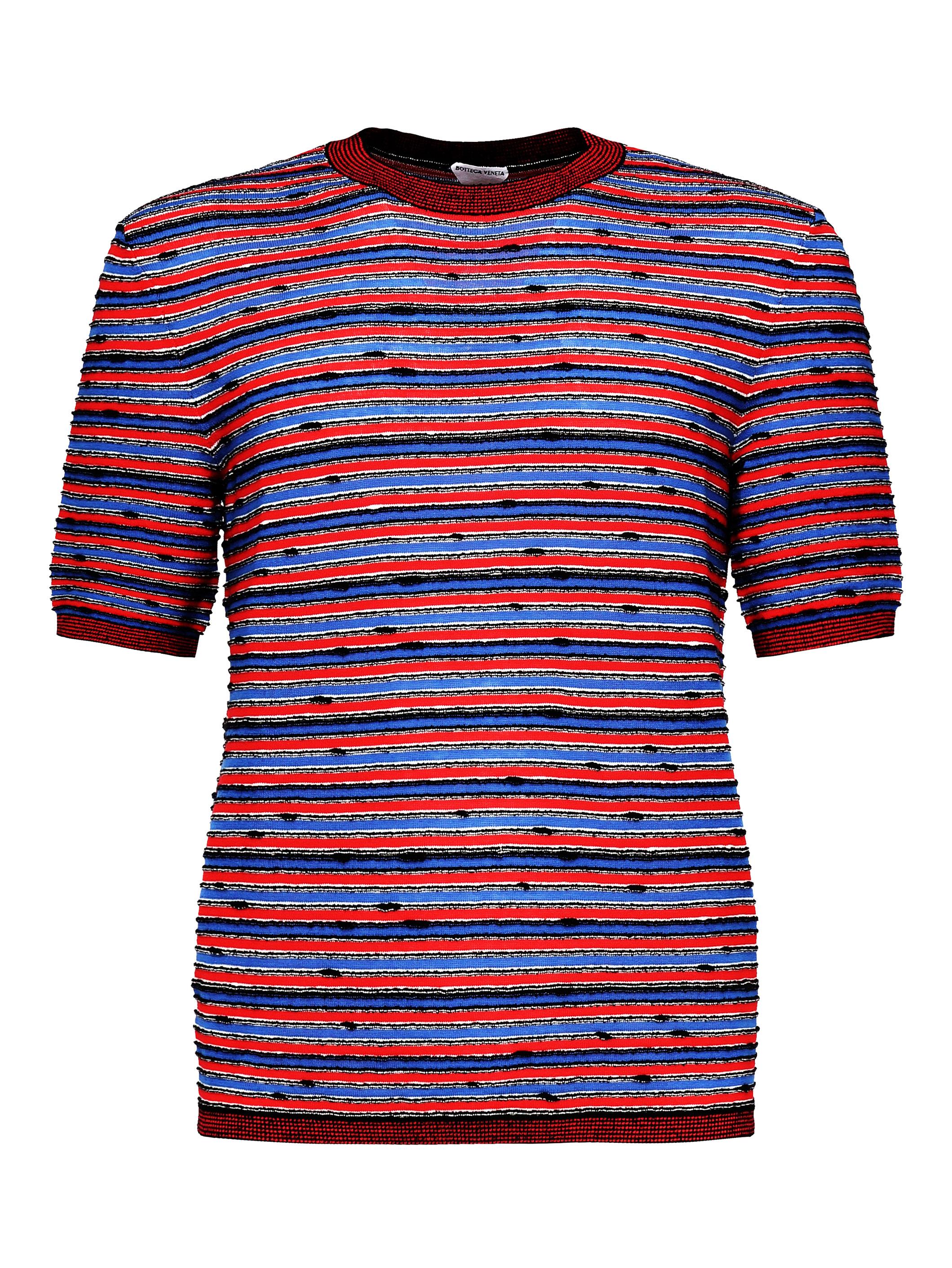 T-Shirt a righe in cotone 811528 V4WU04510 BOTTEGA VENETA