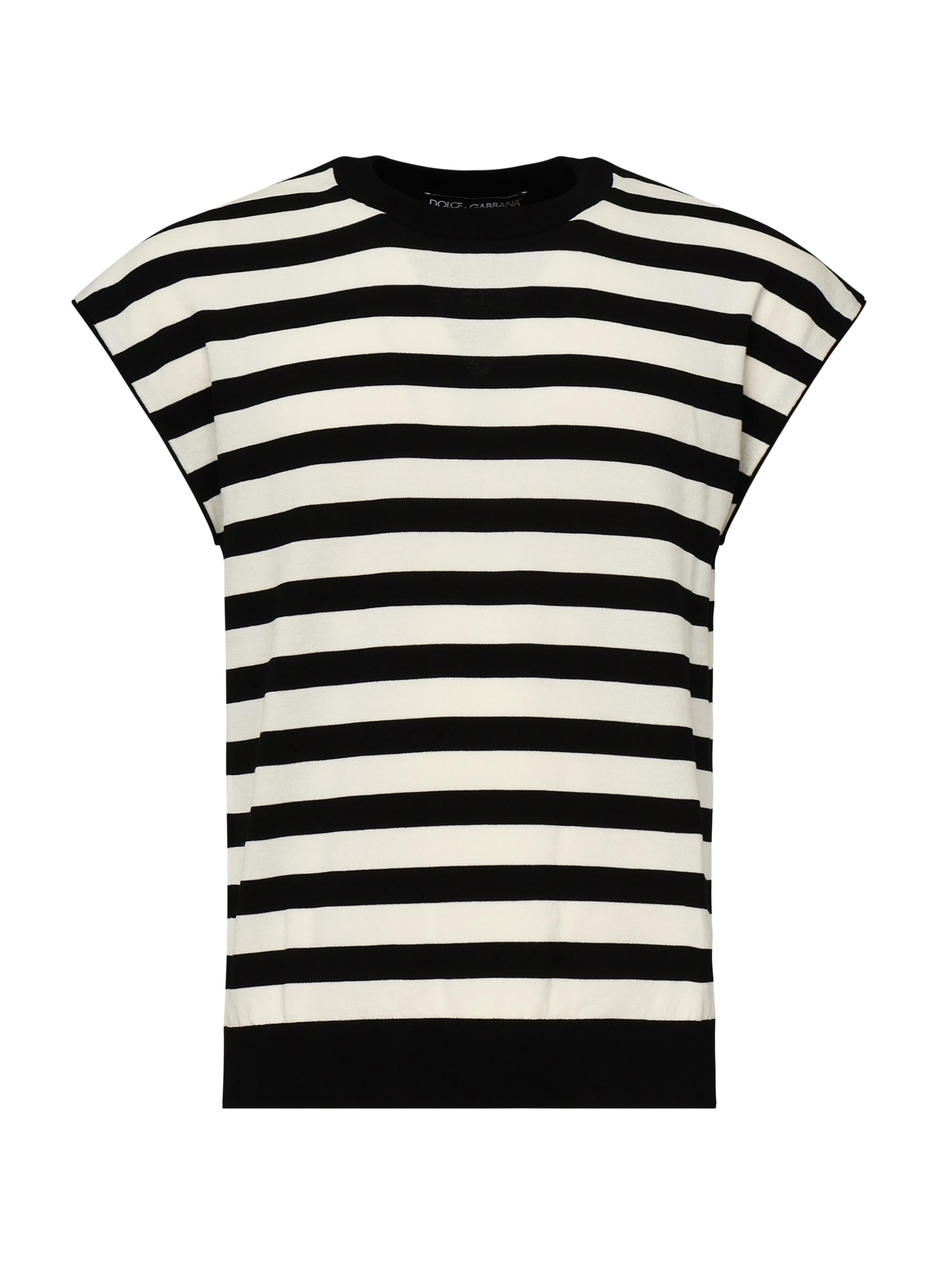 t-shirt kimono in maglia a righe GXX99T JBCG2W1001 DOLCE & GABBANA