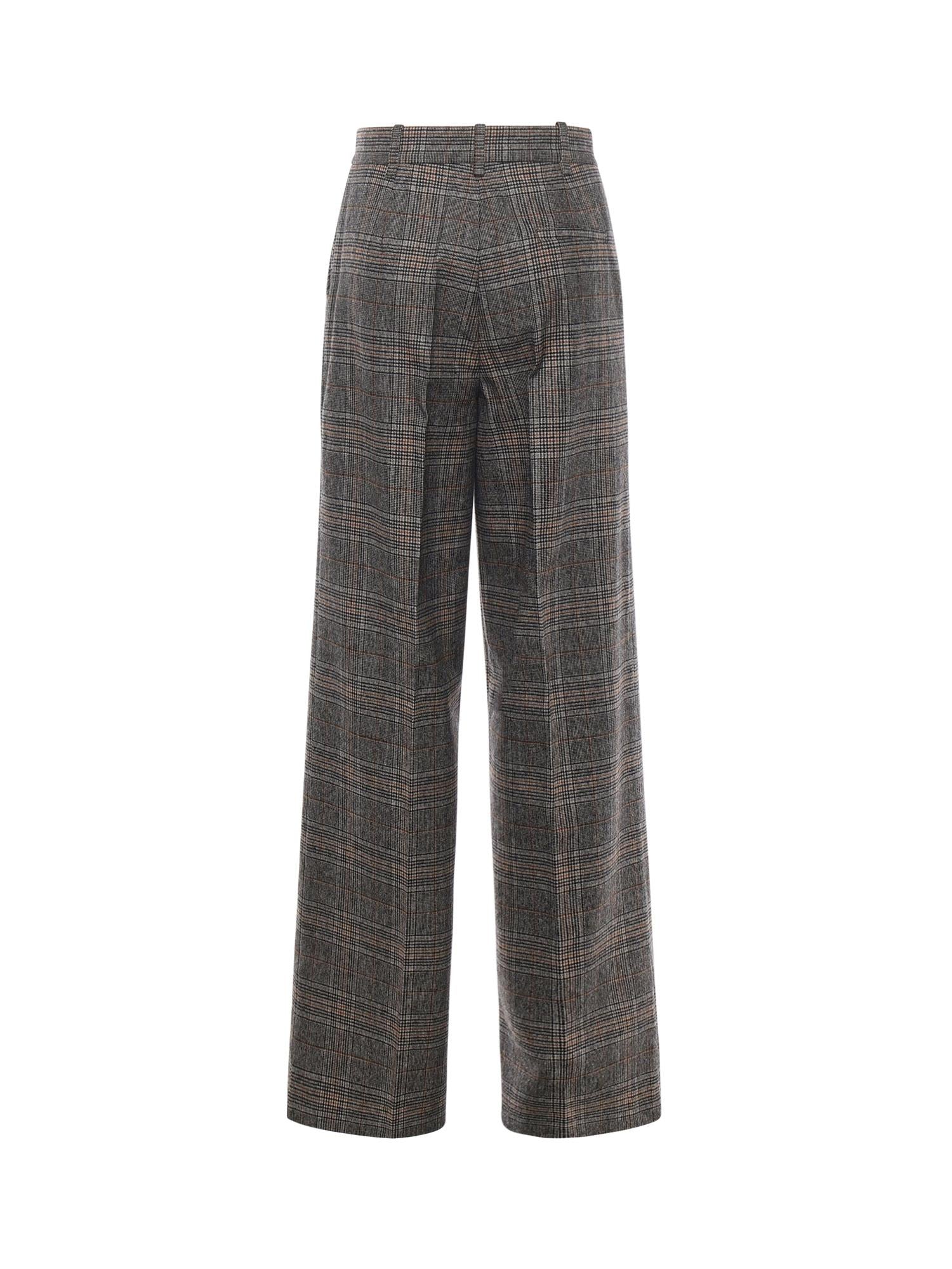 Pantaloni ampi con disegno check 106064 A2ZZPIP PINKO