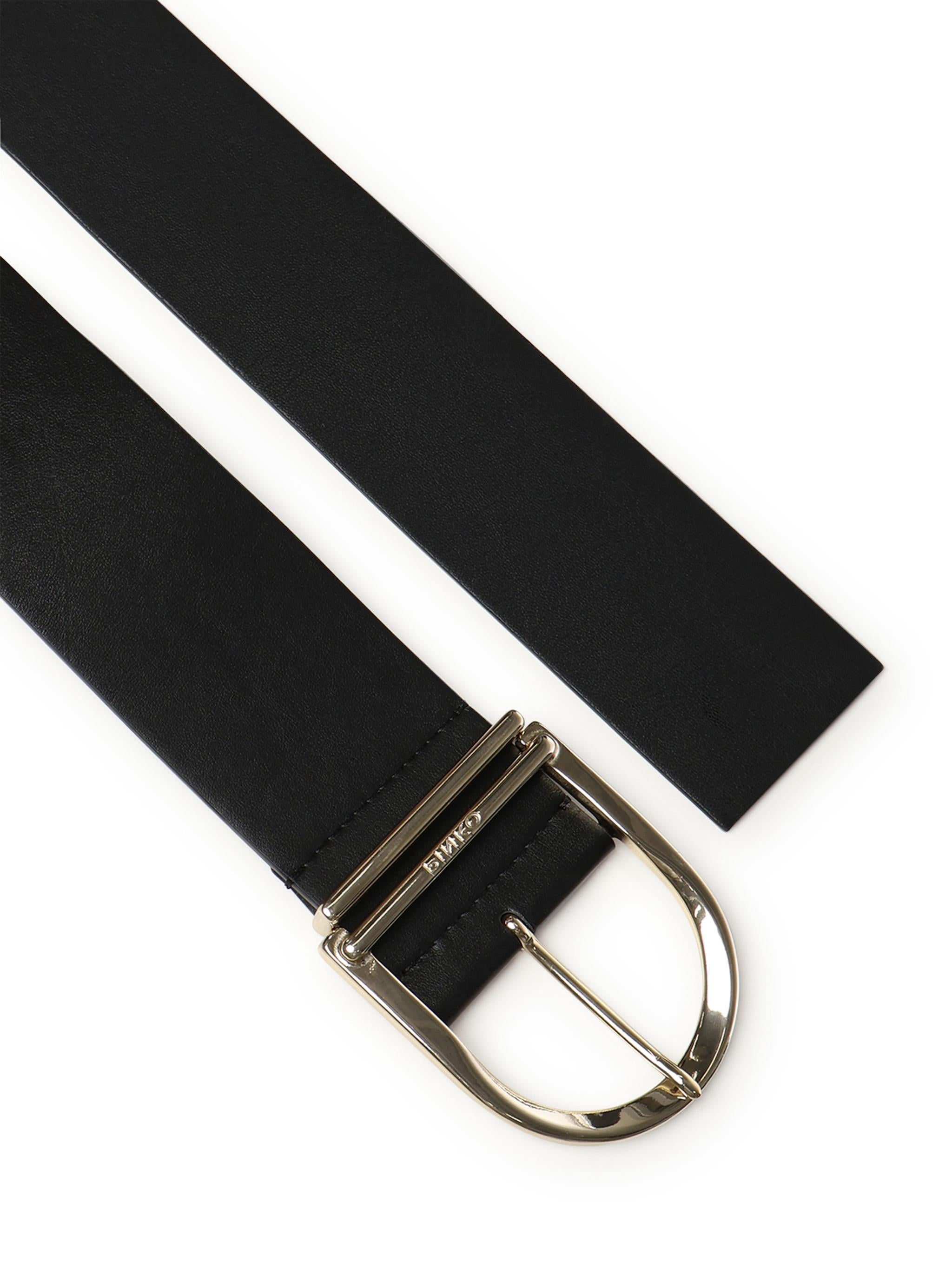Cintura alta in pelle e nappa 6cm 105205 A2LYZ99L PINKO