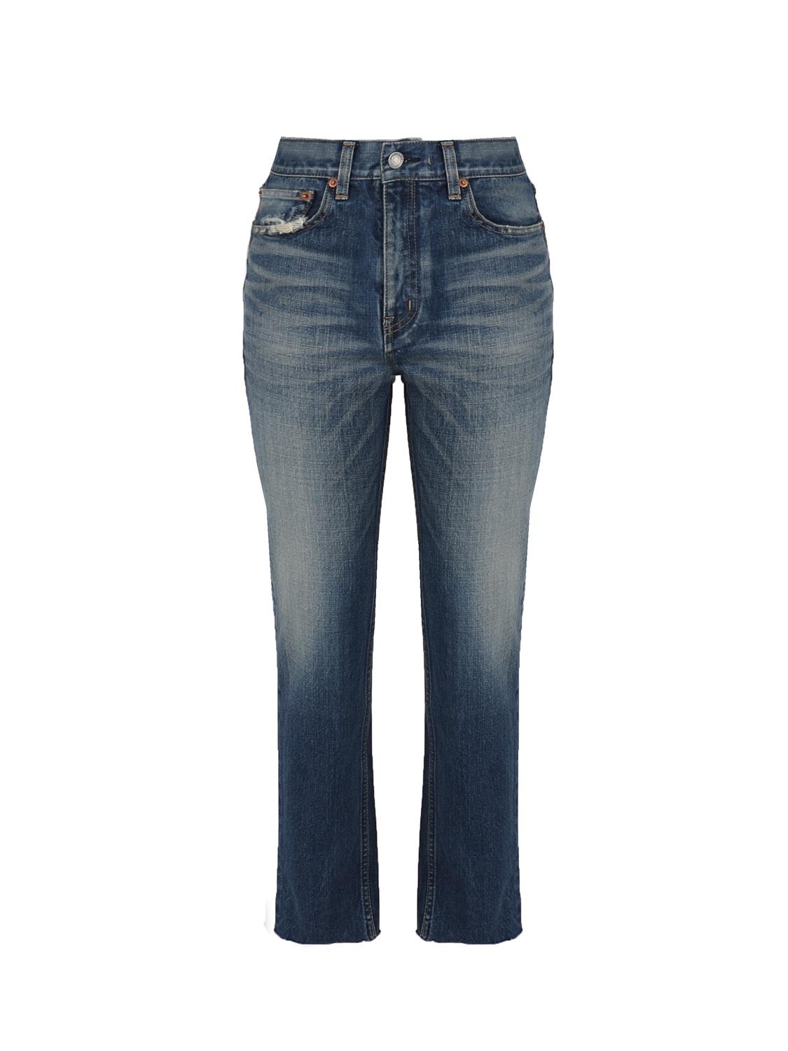 Jeans taglio dritto in denim blu 734311 Y07HA4296 SAINT LAURENT
